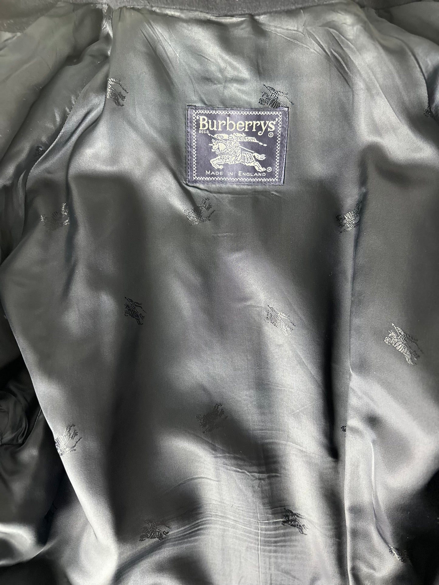 Vintage Burberry Wool Coat Navy Size 14 L