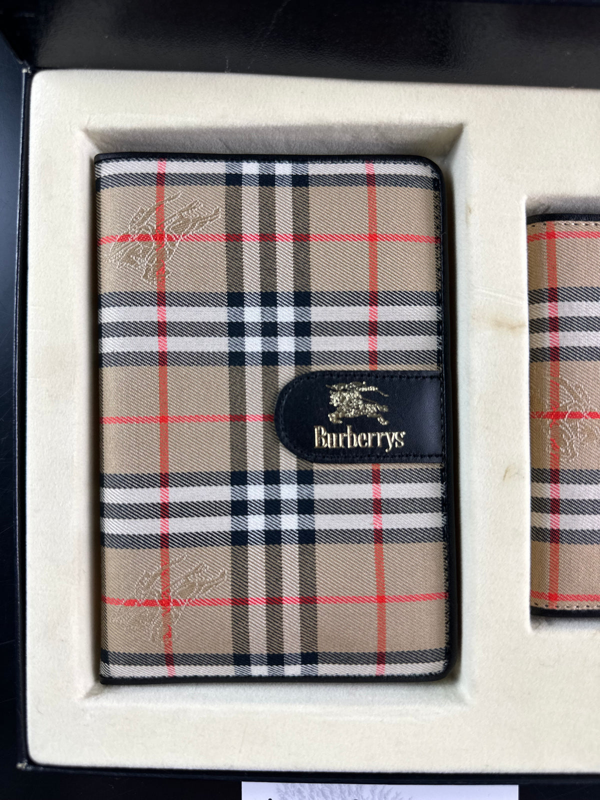 Vintage Burberry Nova Check Agenda Planner Notebook Cover