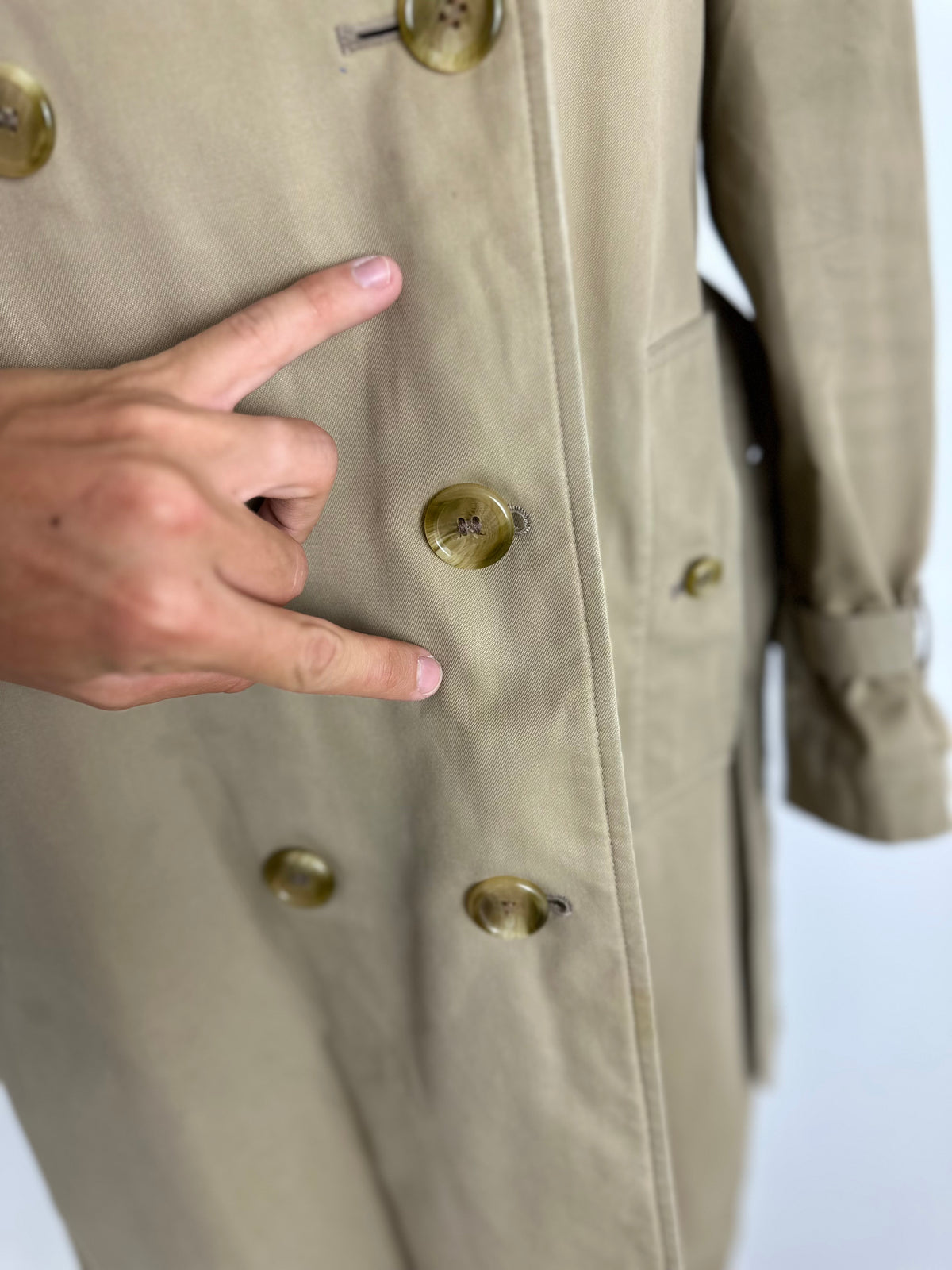 Vintage Burberry Trench Coat Beige Size 10 S