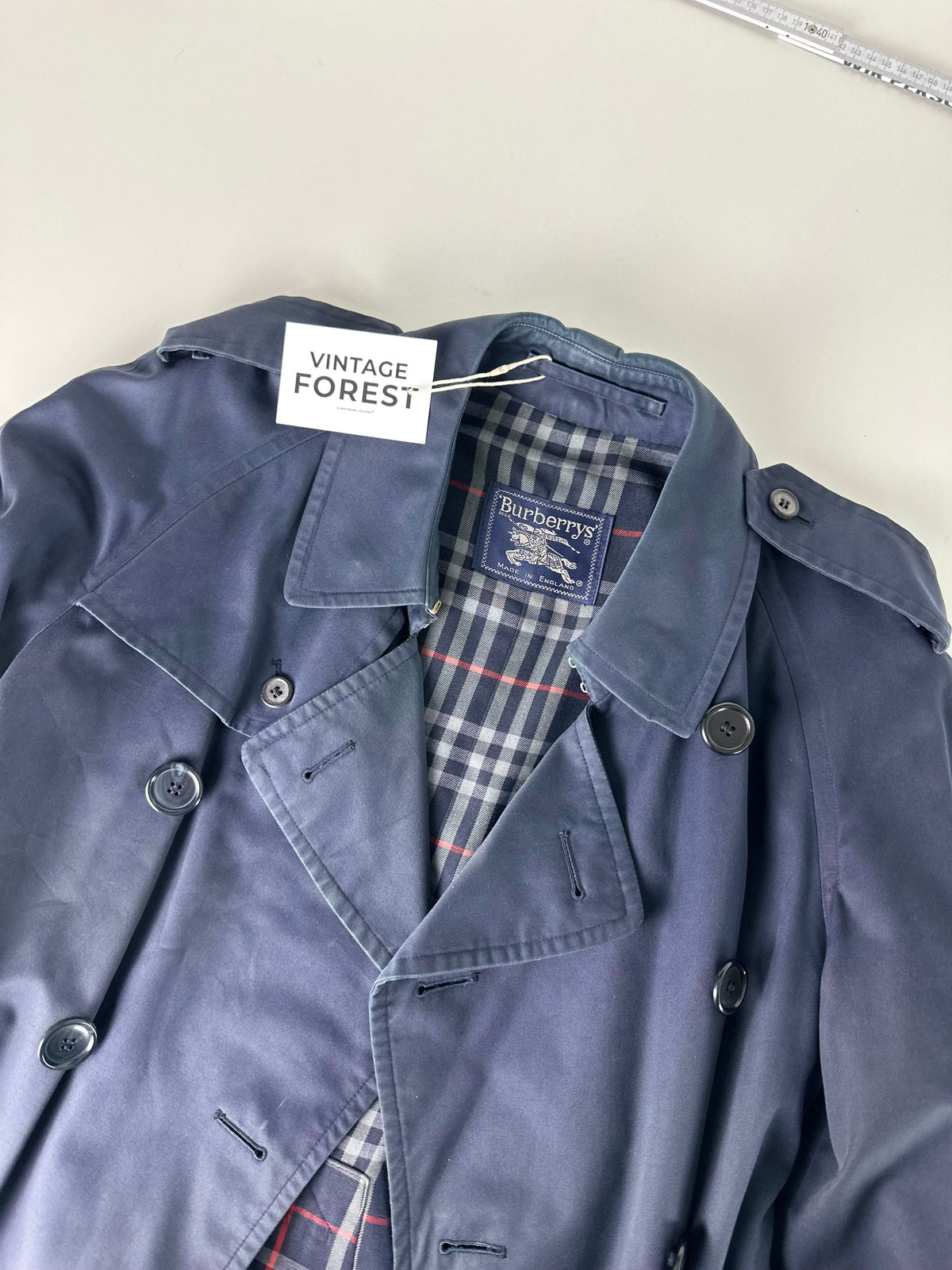 Vintage Burberry Trench Coat Navy Size 46 S