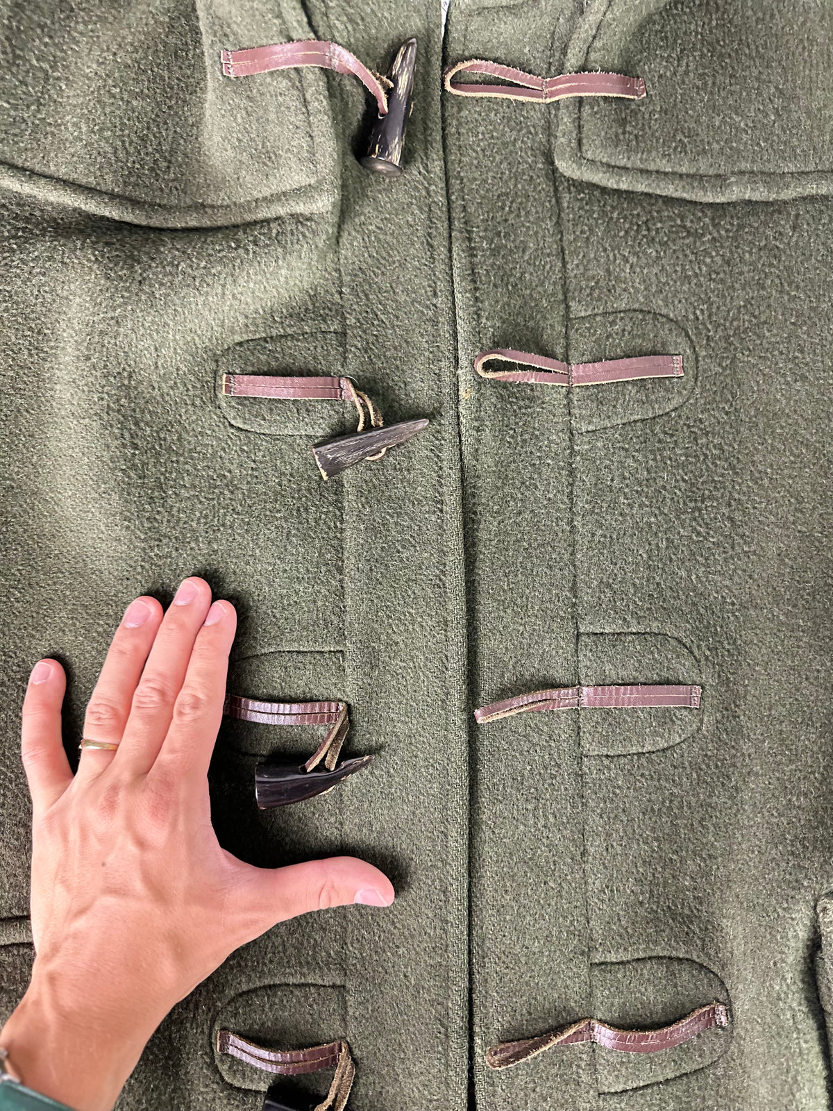 Vintage Burberry Duffle Coat Khaki Size 54 XL