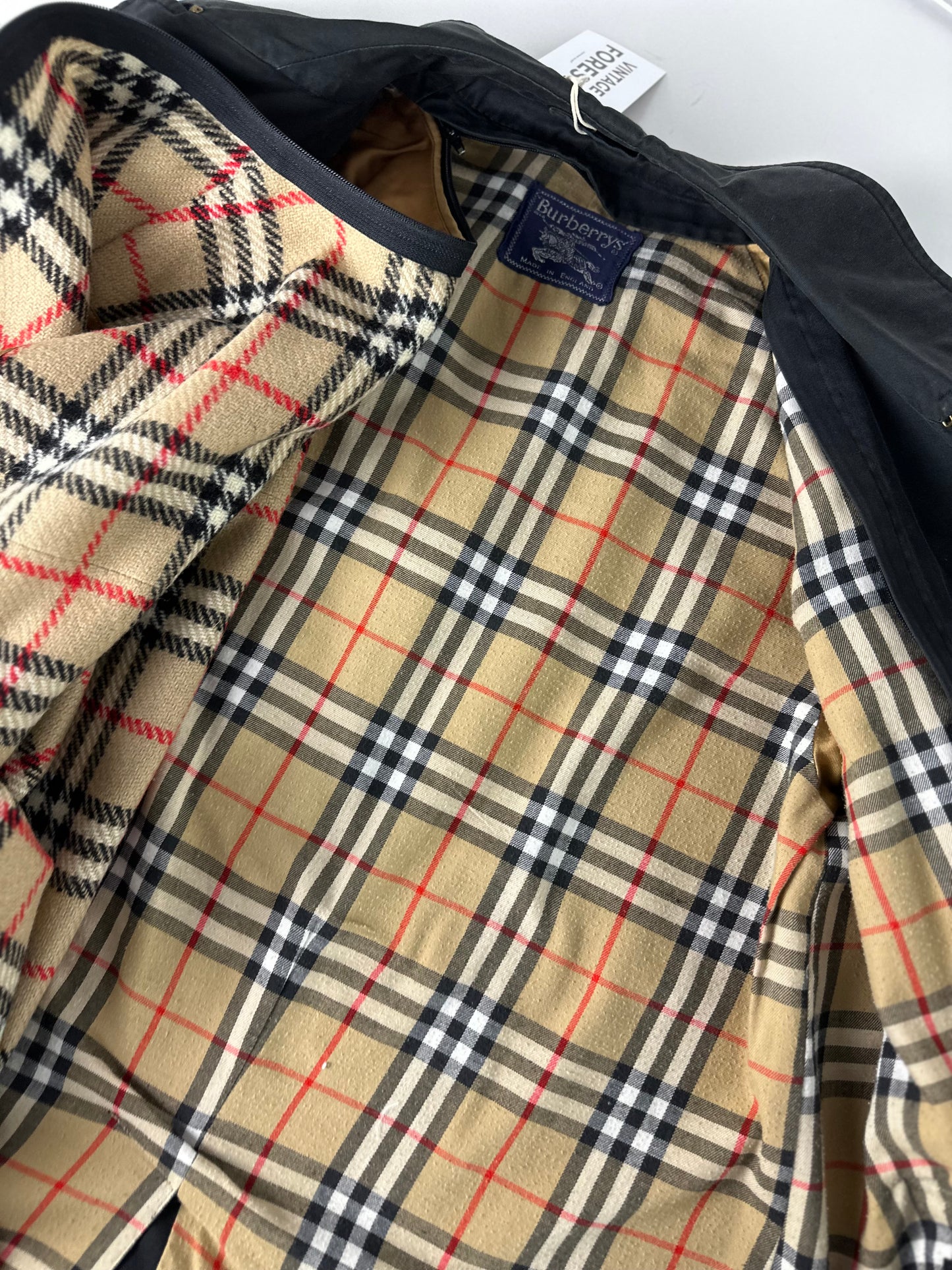 Vintage Burberry Car Coat Size 50 L With Lining