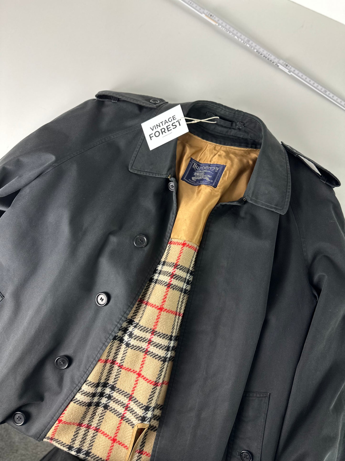 Vintage Burberry Car Coat Size 50 L With Lining