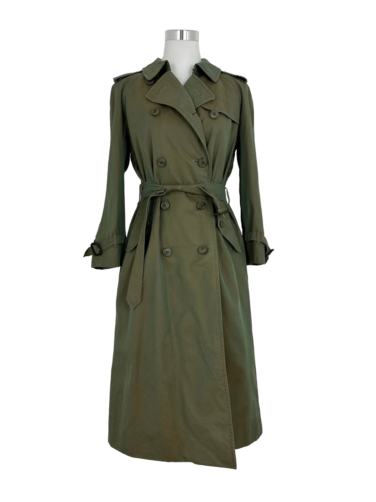 Vintage Burberry Trench Coat Khaki Size 10 S