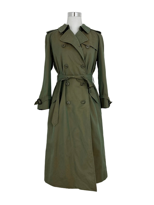 Vintage Burberry Trench Coat Khaki Size 10 S