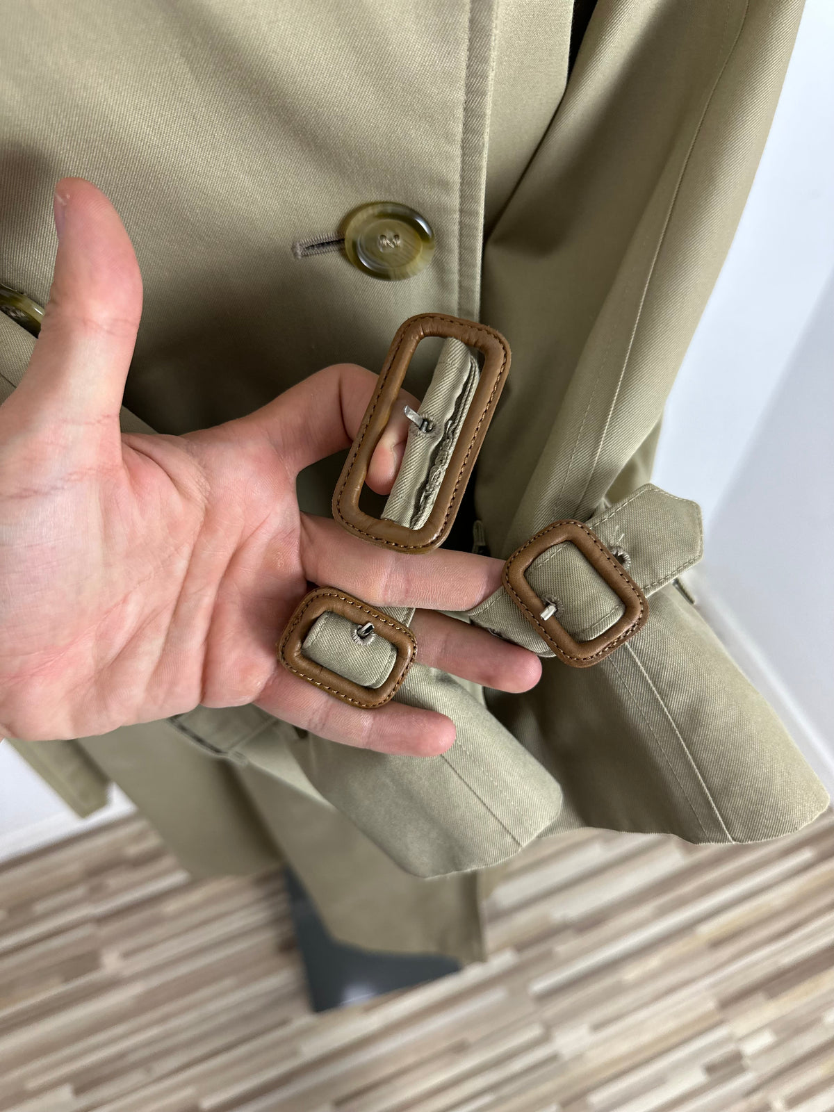 Vintage Burberry Trench Coat Beige Size 16 XL