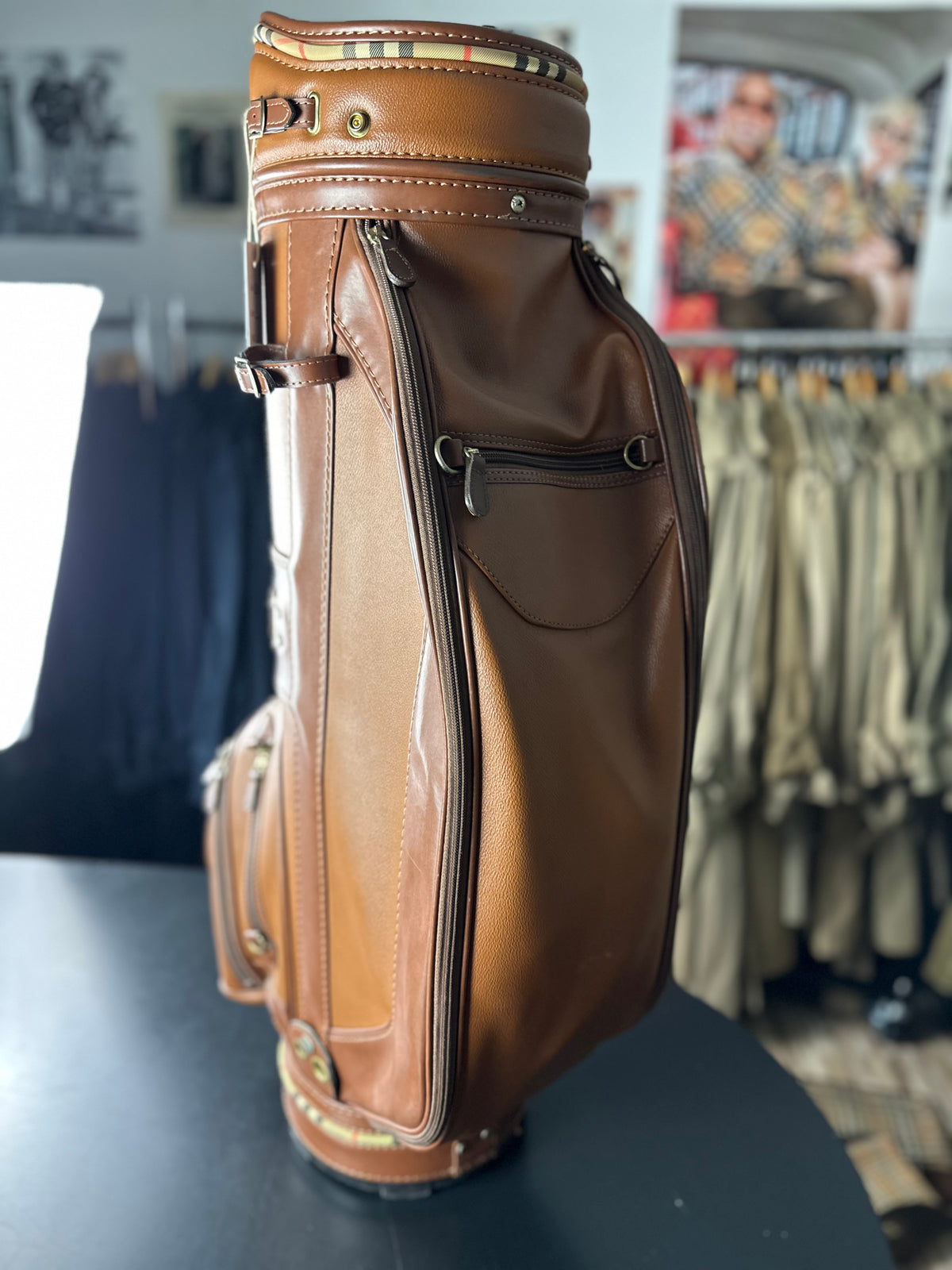 Vintage Burberry Nova Check Golf Caddy Bag