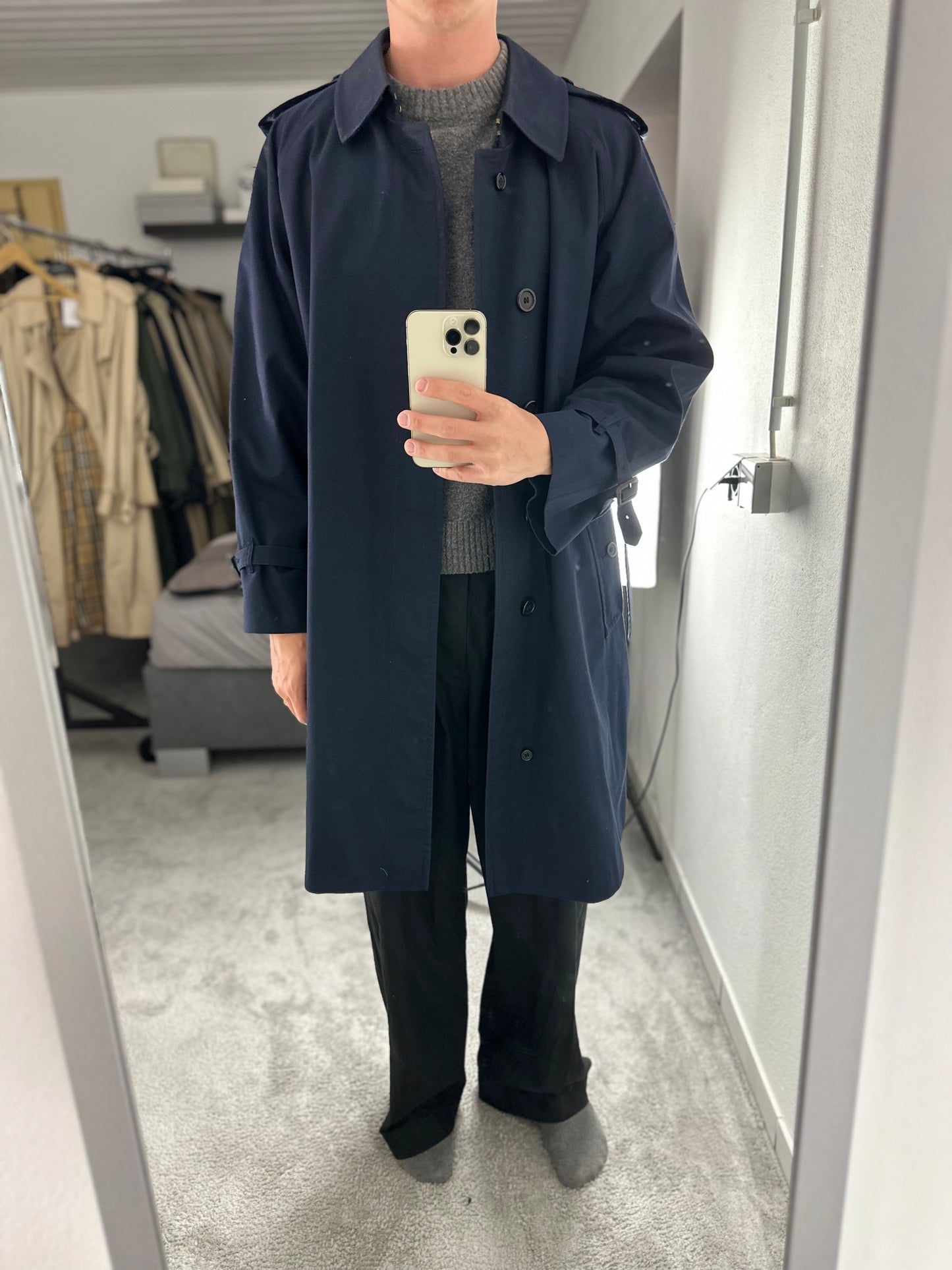 Vintage Burberry Trench Coat Size 54 XL