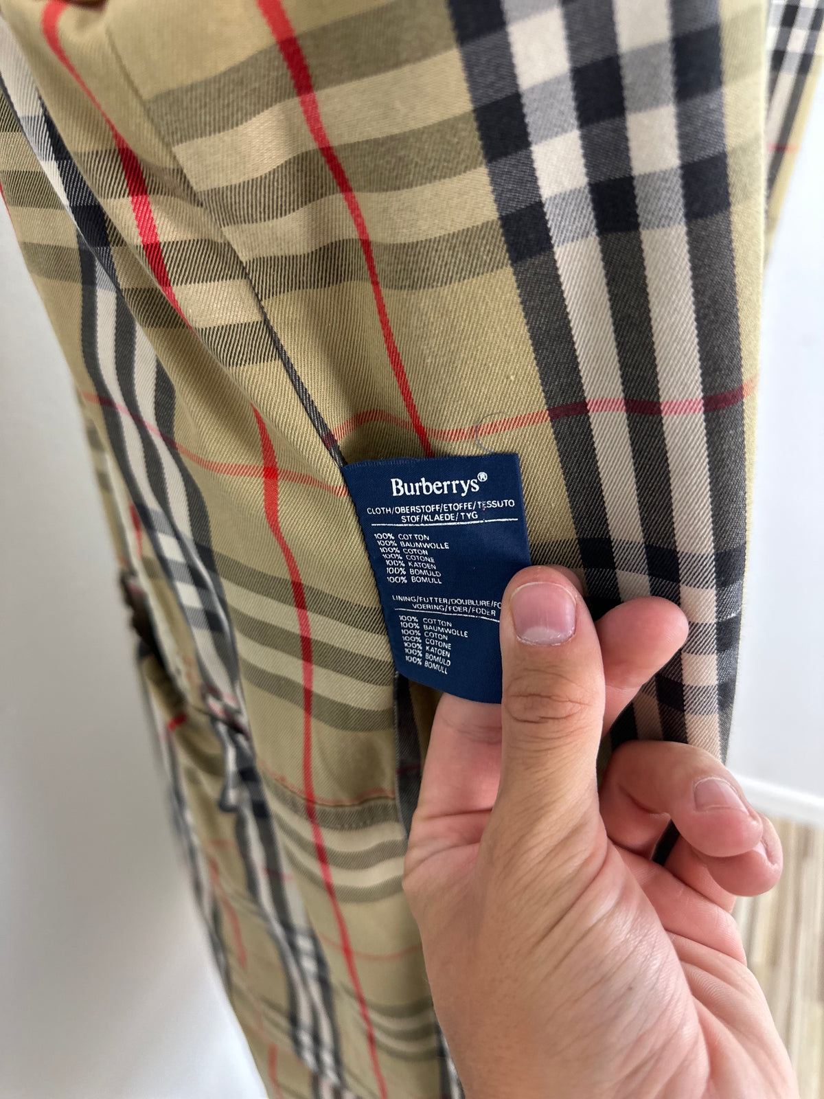 Vintage Burberry Car Coat Creme Size 58 XXL