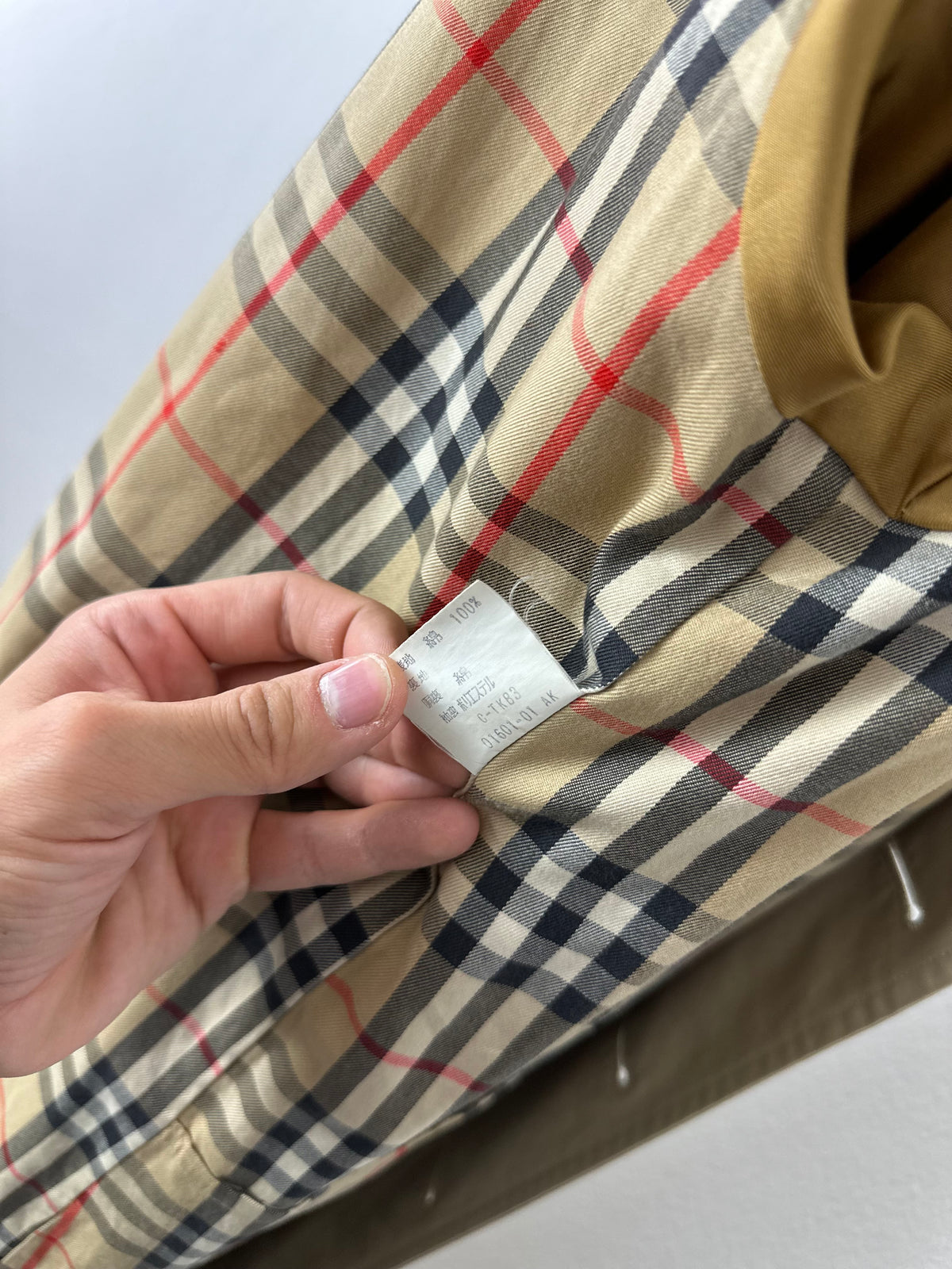 Vintage Burberry Trench Coat Creme Size 12 M