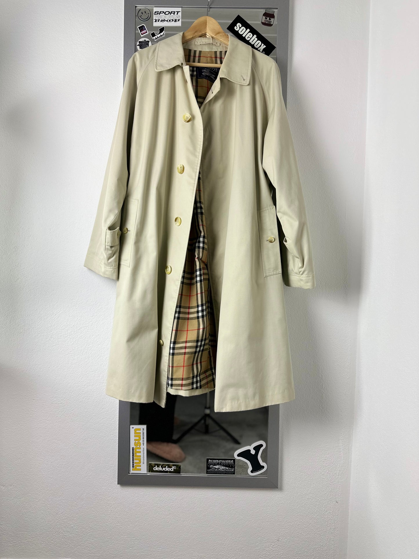 Vintage Burberry Car Coat Creme 52 L