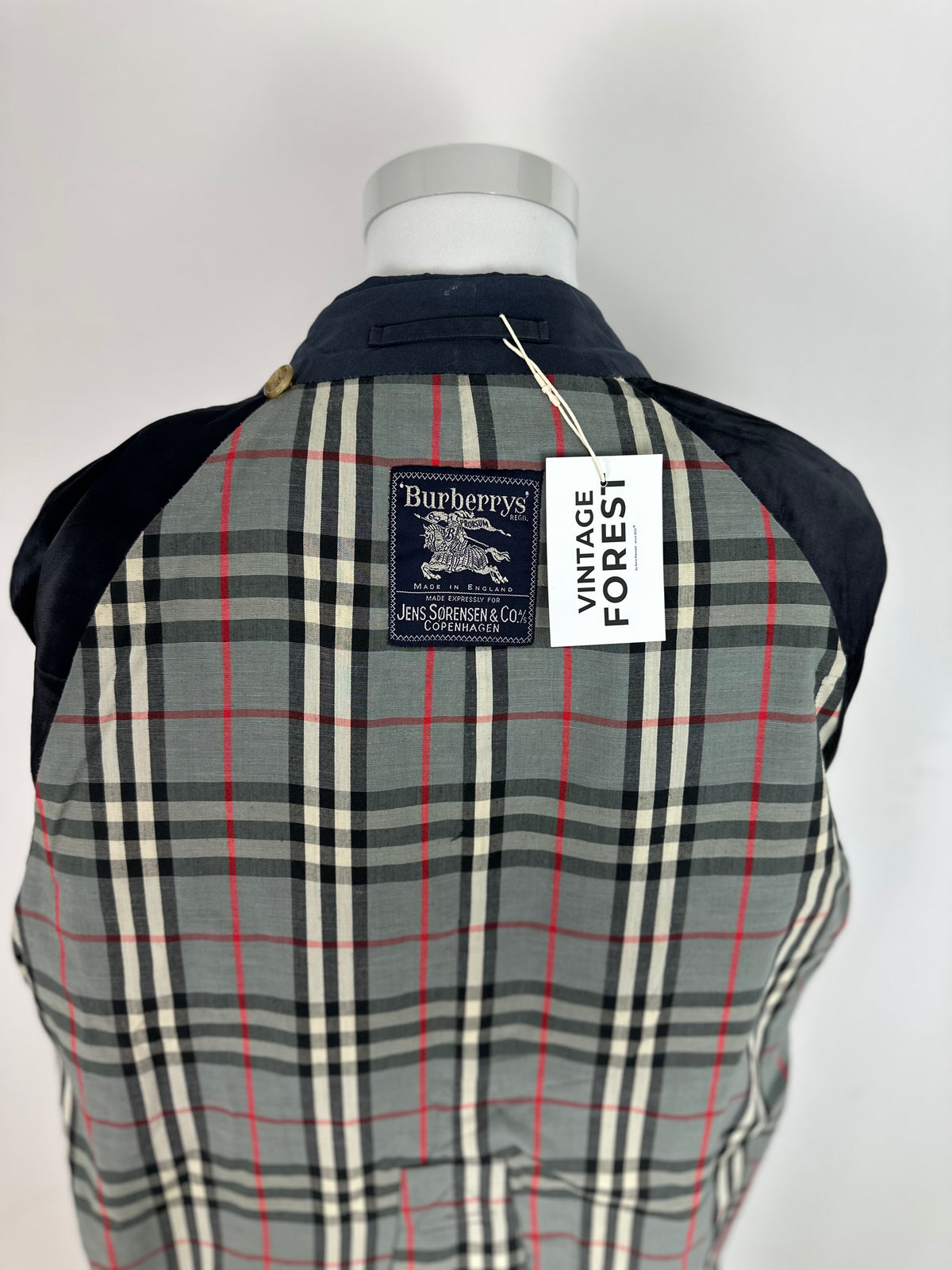 Vintage Burberry Trench Coat Navy Size 50 L