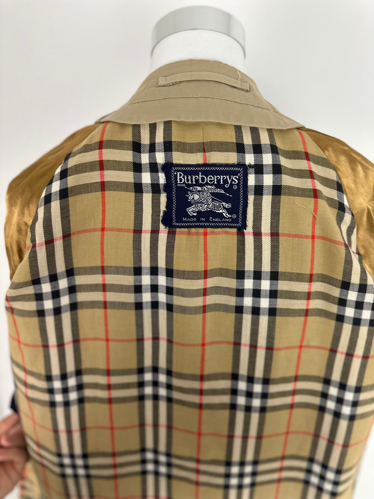Vintage Burberry Car Coat Beige Size 8 XS