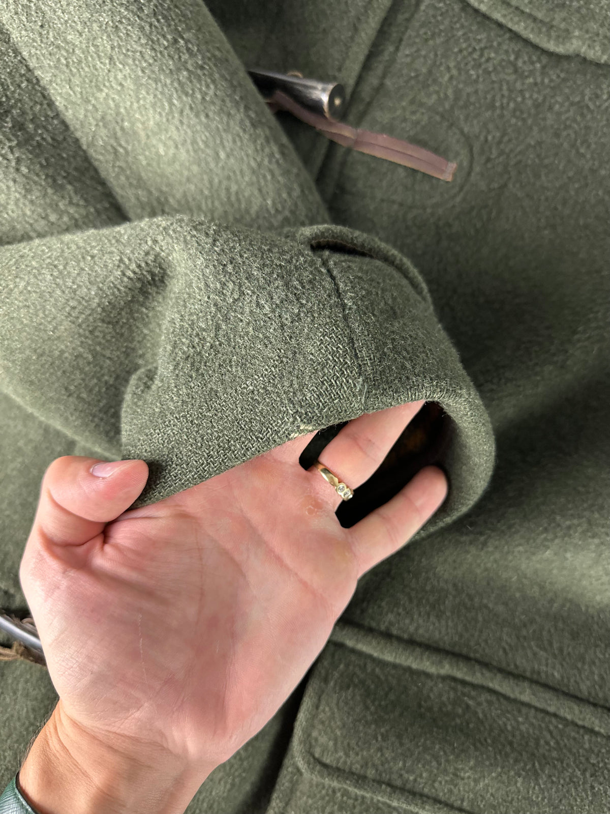 Vintage Burberry Duffle Coat Khaki Size 54 XL