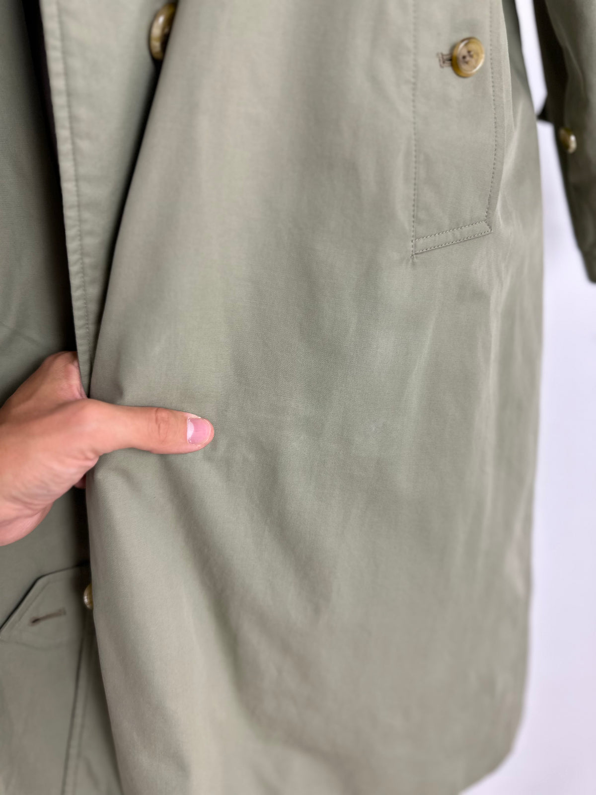 Vintage Burberry Car Coat Oliv Size 14 L