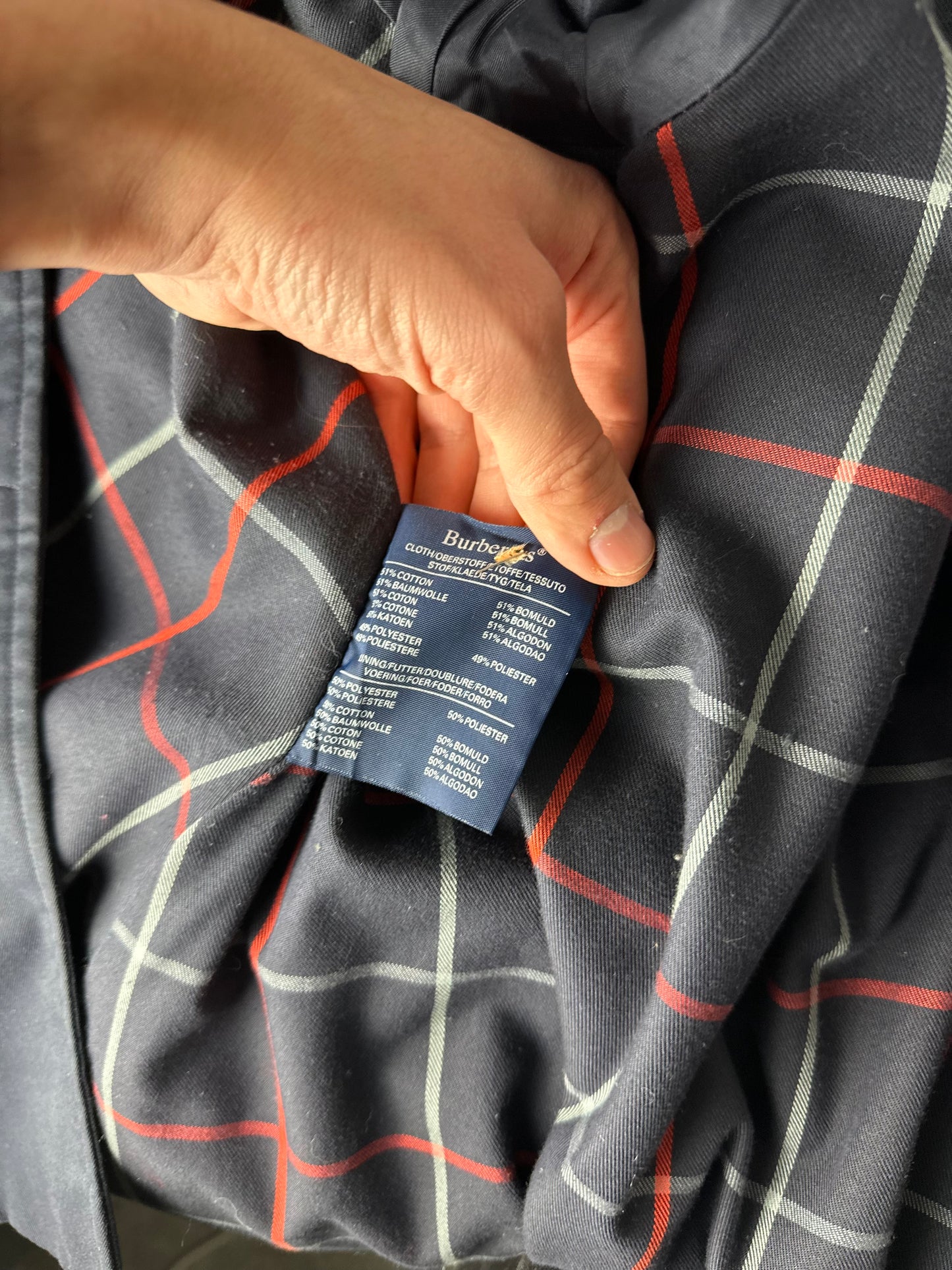 Vintage Burberry Car Coat Navy Size 12 M