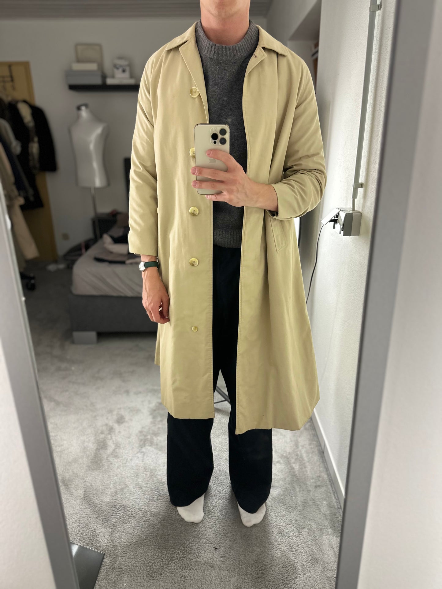 Vintage Burberry Car Coat Size 12 M