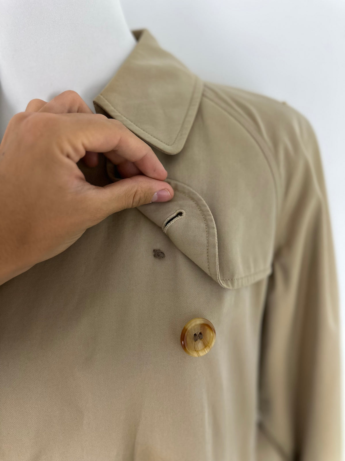 Vintage Burberry Trench Coat Beige Size 12 M