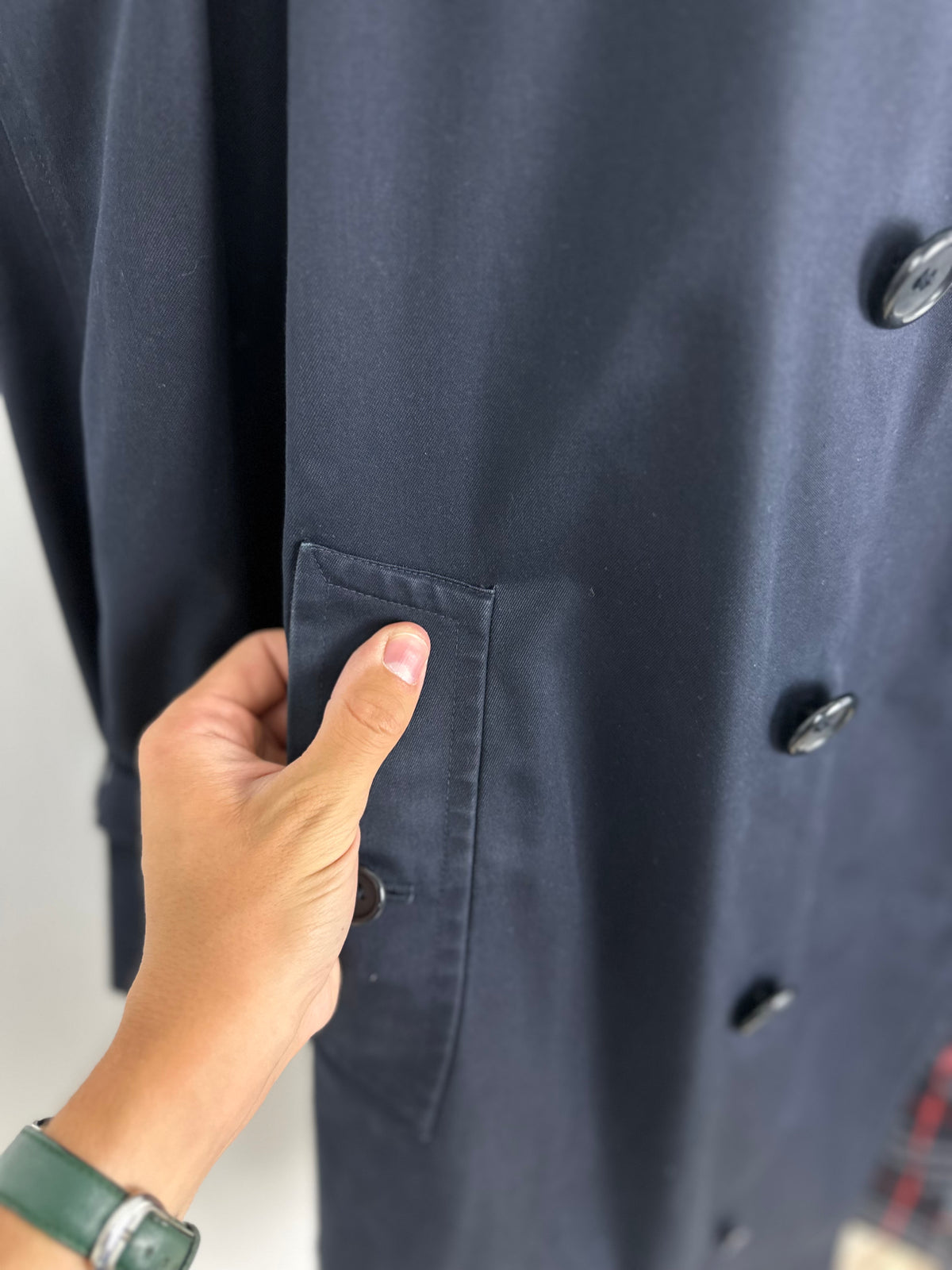 Vintage Burberry Trench Coat Navy Size 56 XL