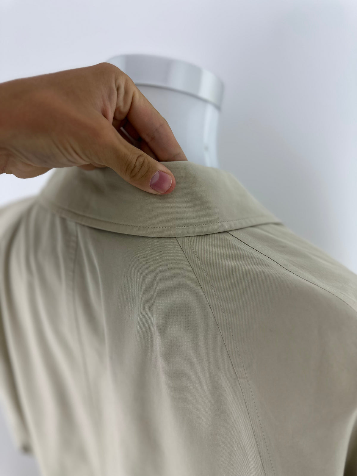 Vintage Burberry Car Coat Creme Size 58 XXL