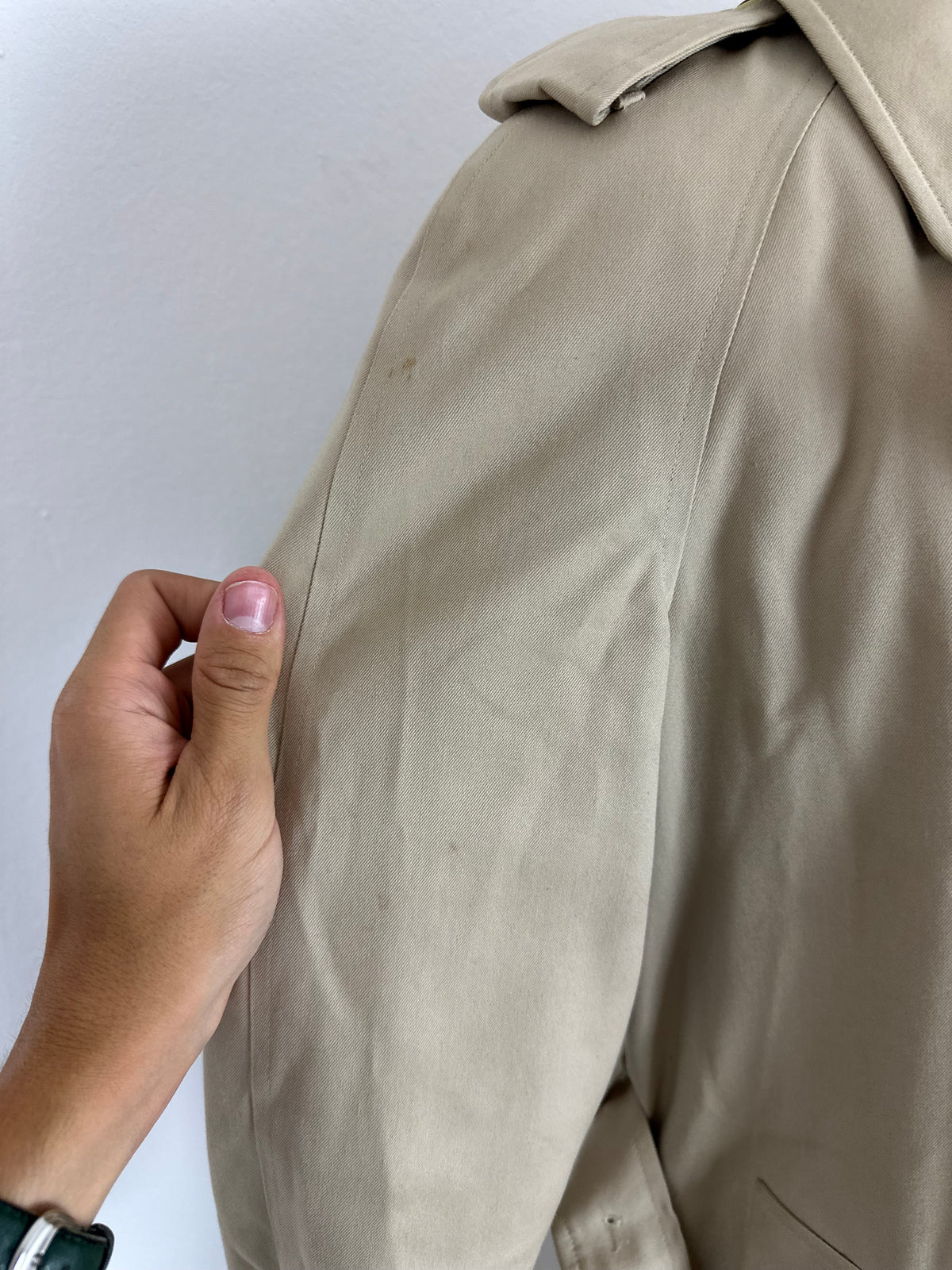 Vintage Burberry Trench Coat Creme Size 10 S
