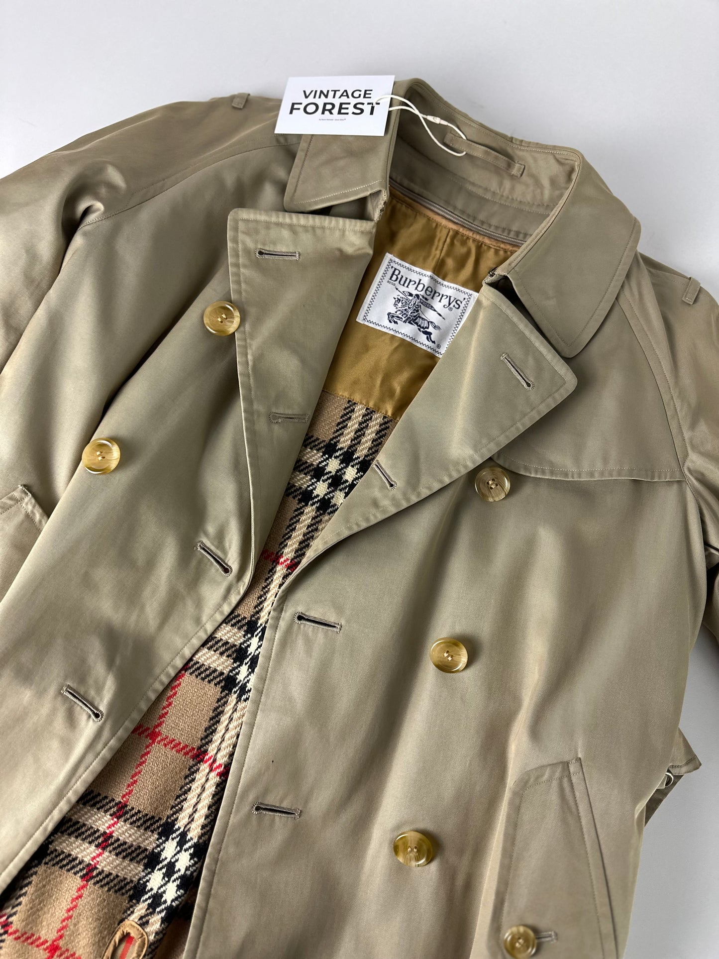 Vintage Burberry Trench Coat Size 10 S With Lining