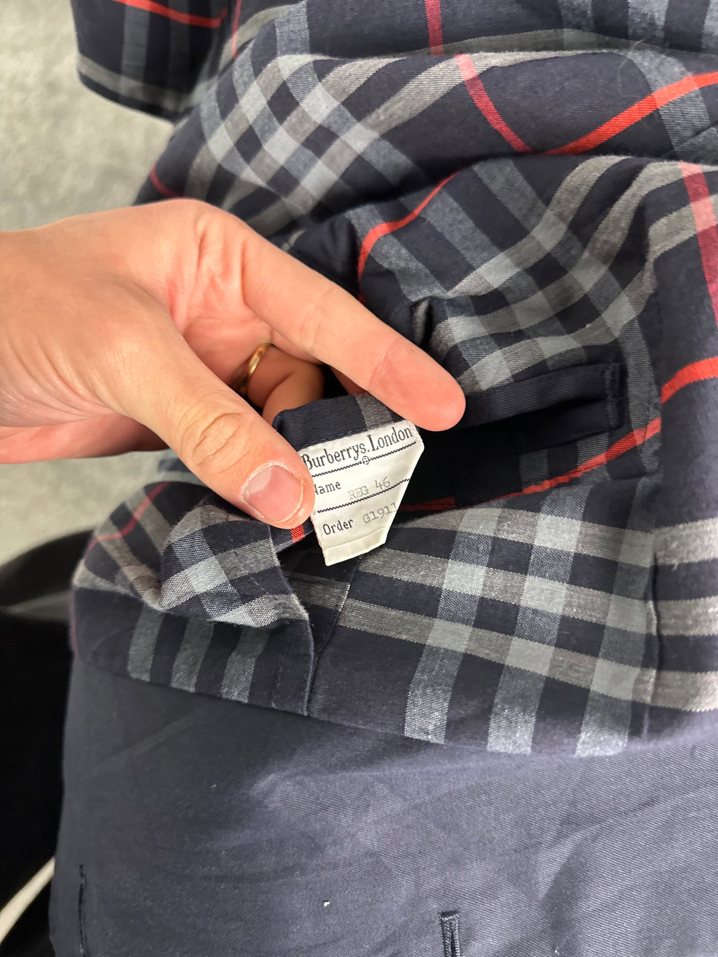Vintage Burberry Car Coat Navy Size 48 M