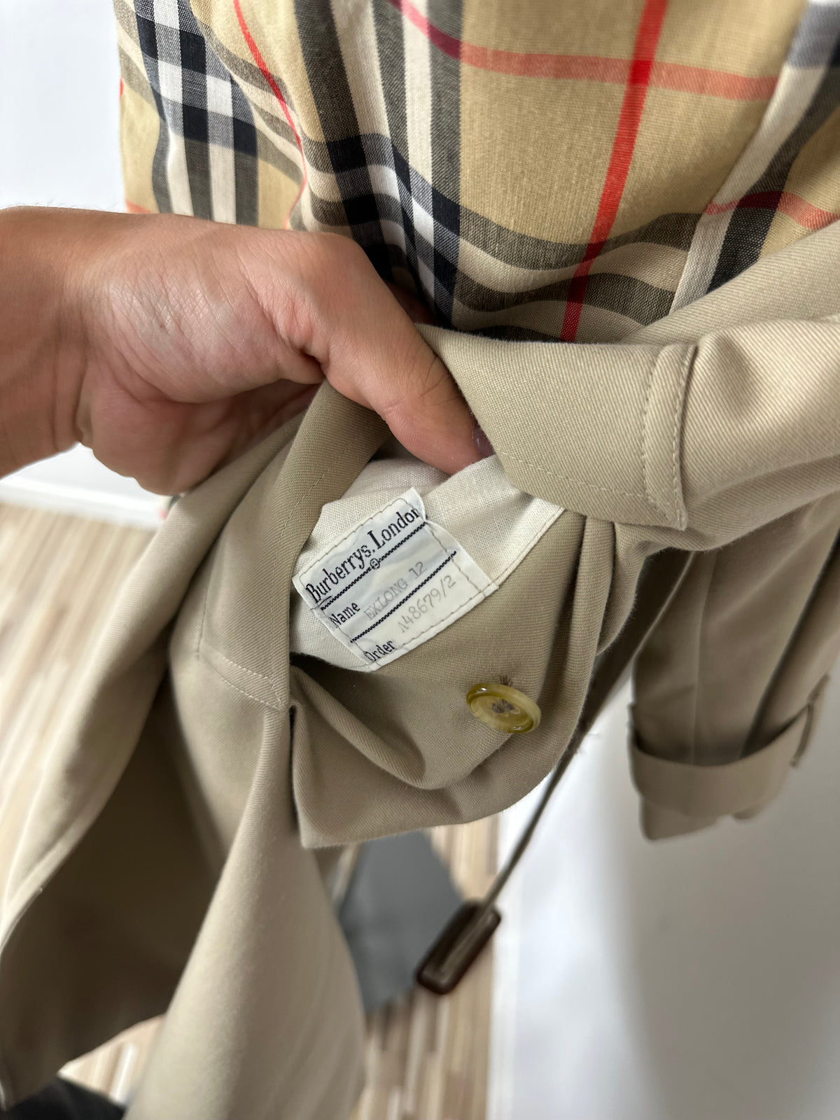 Vintage Burberry Trench Coat Beige Size 10 S