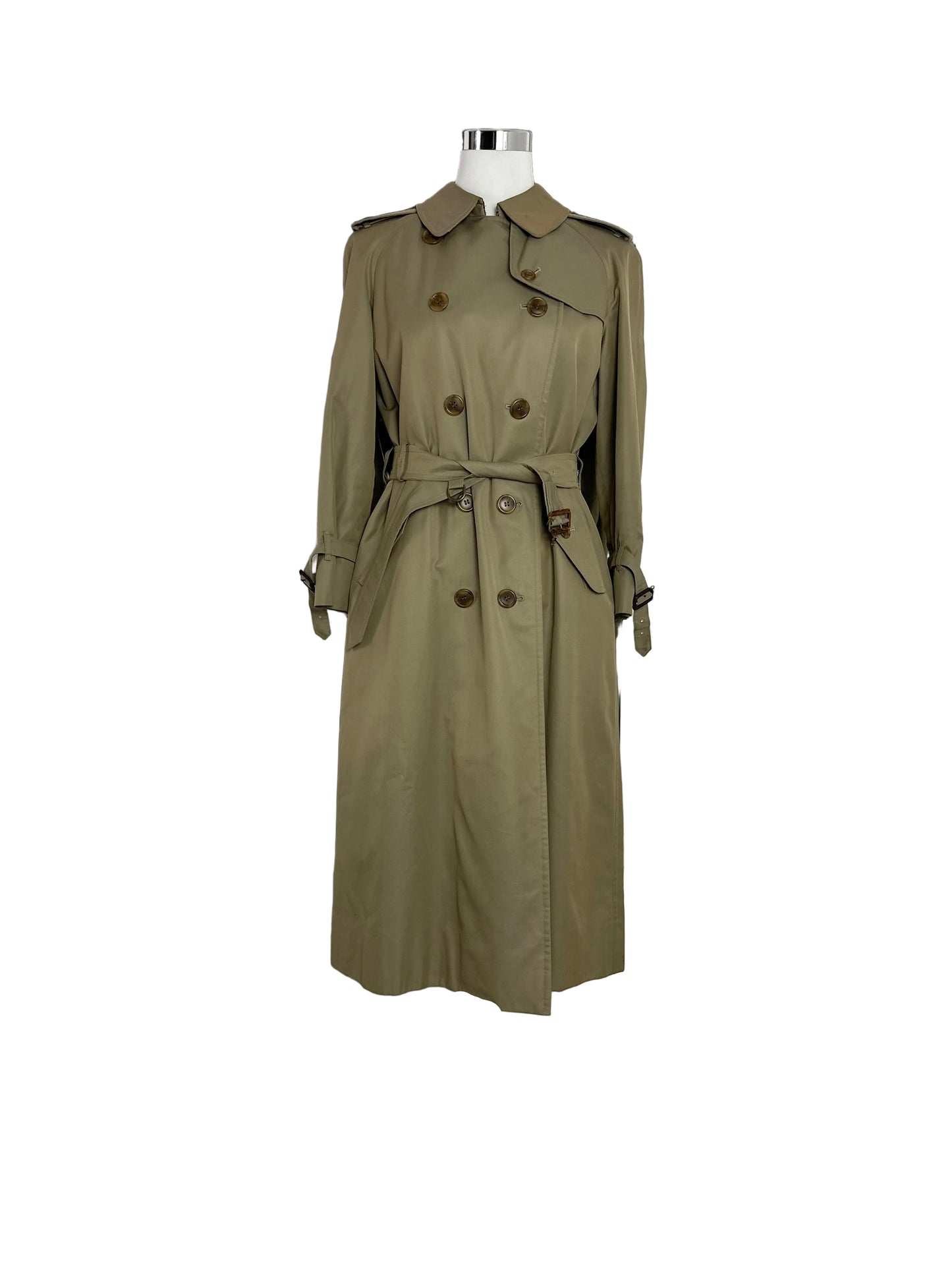 Vintage Burberry Trench Coat Size 10 S With Lining