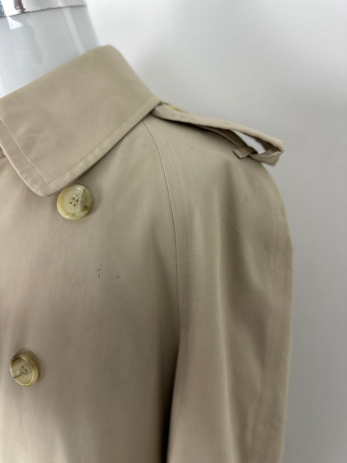 Vintage Burberry Trench Coat Creme Size 56 XL