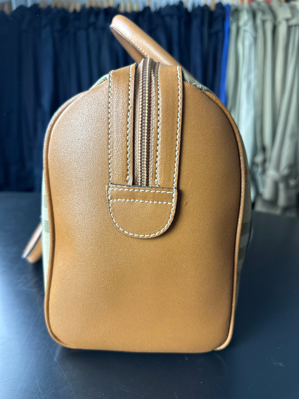 Vintage Burberry Nova Check Boston Bag
