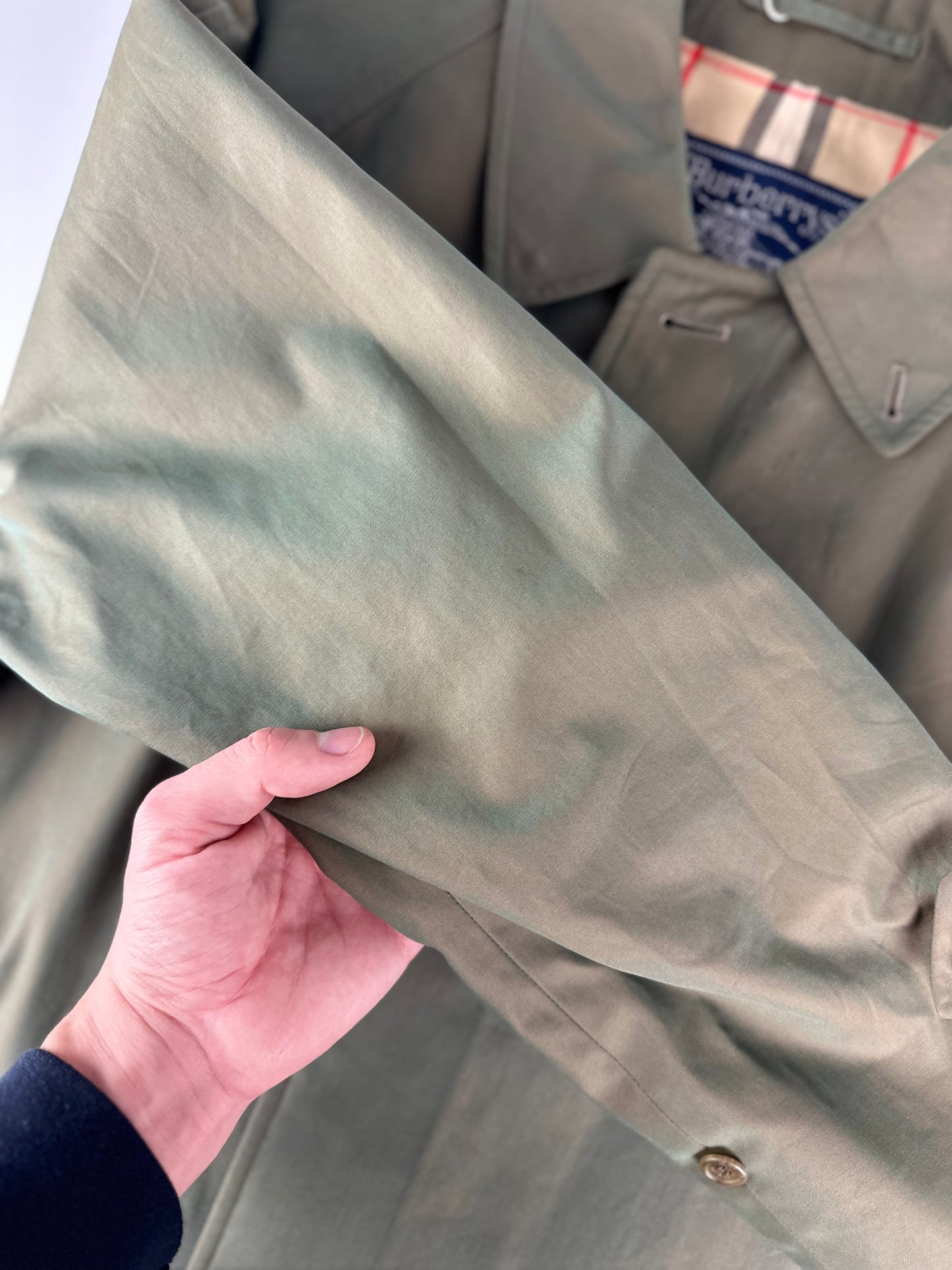 Vintage Burberry Car Coat Khaki Size 48 M