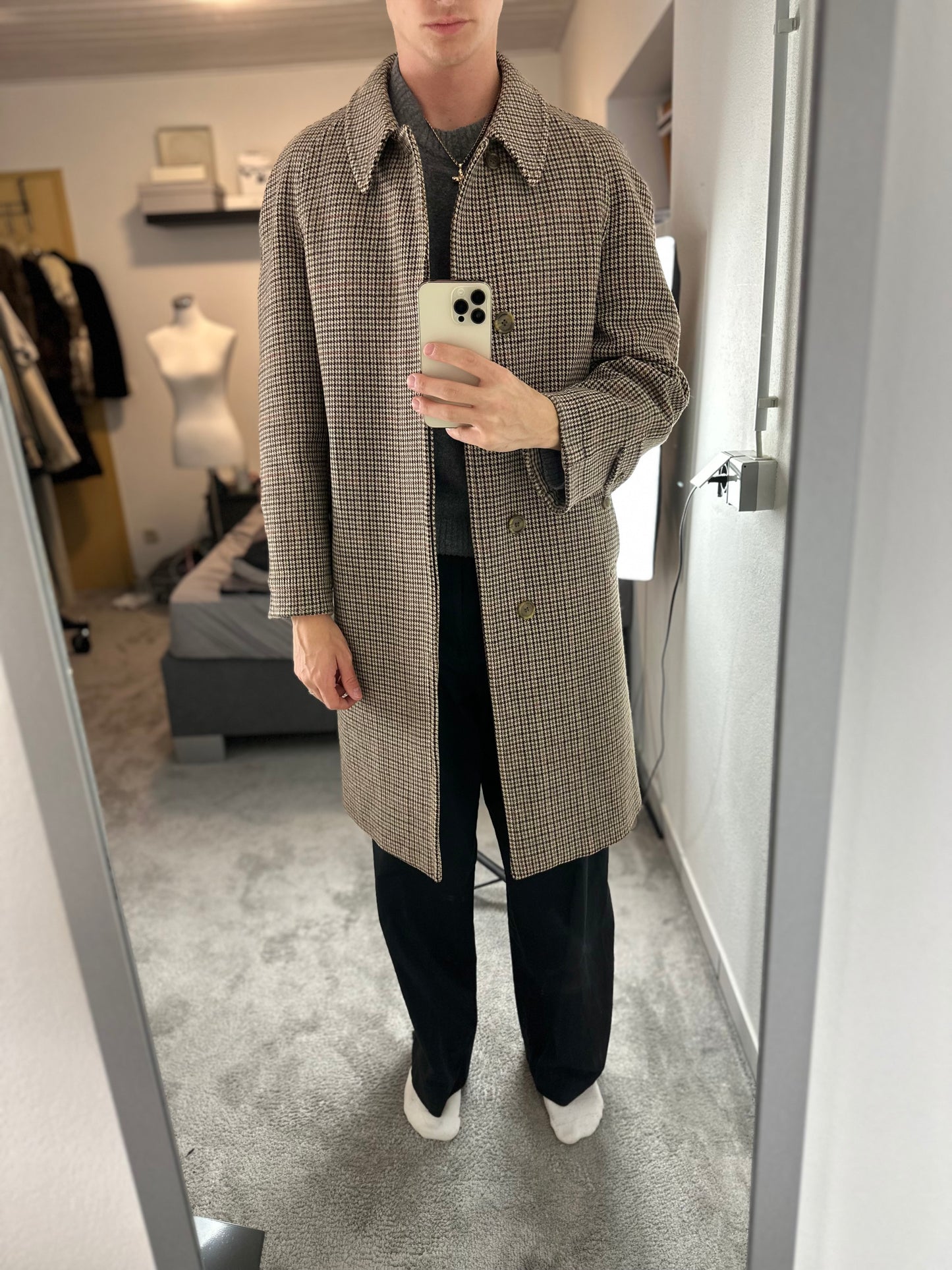 Vintage Burberry Wool Coat Size 46 S