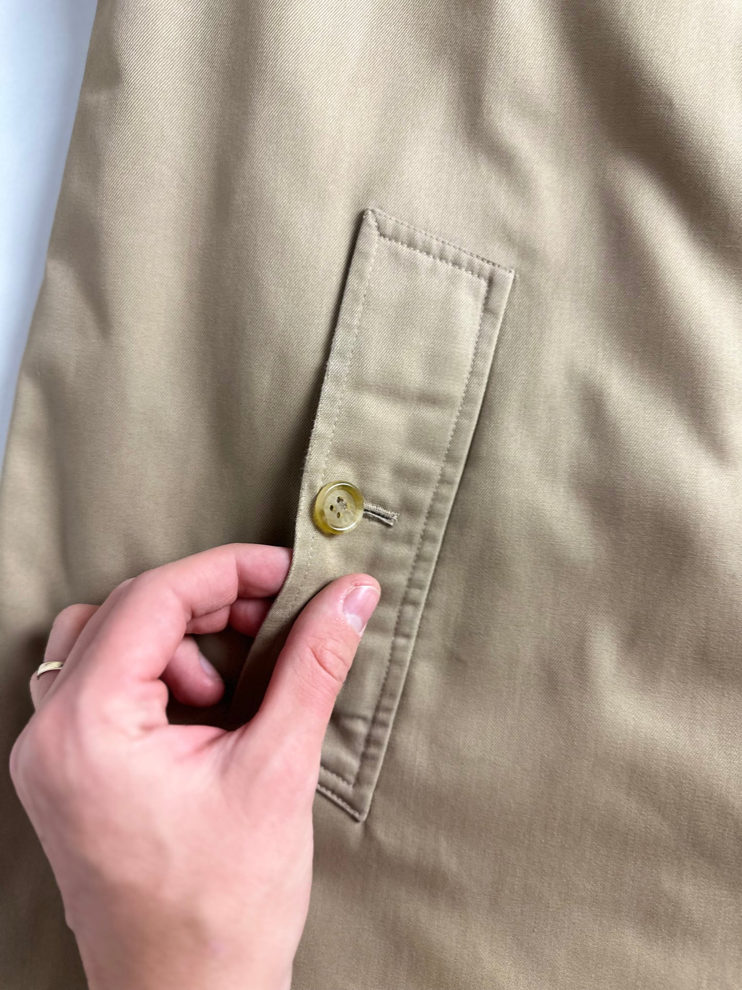 Vintage Burberry Car Coat Beige Size 14 L
