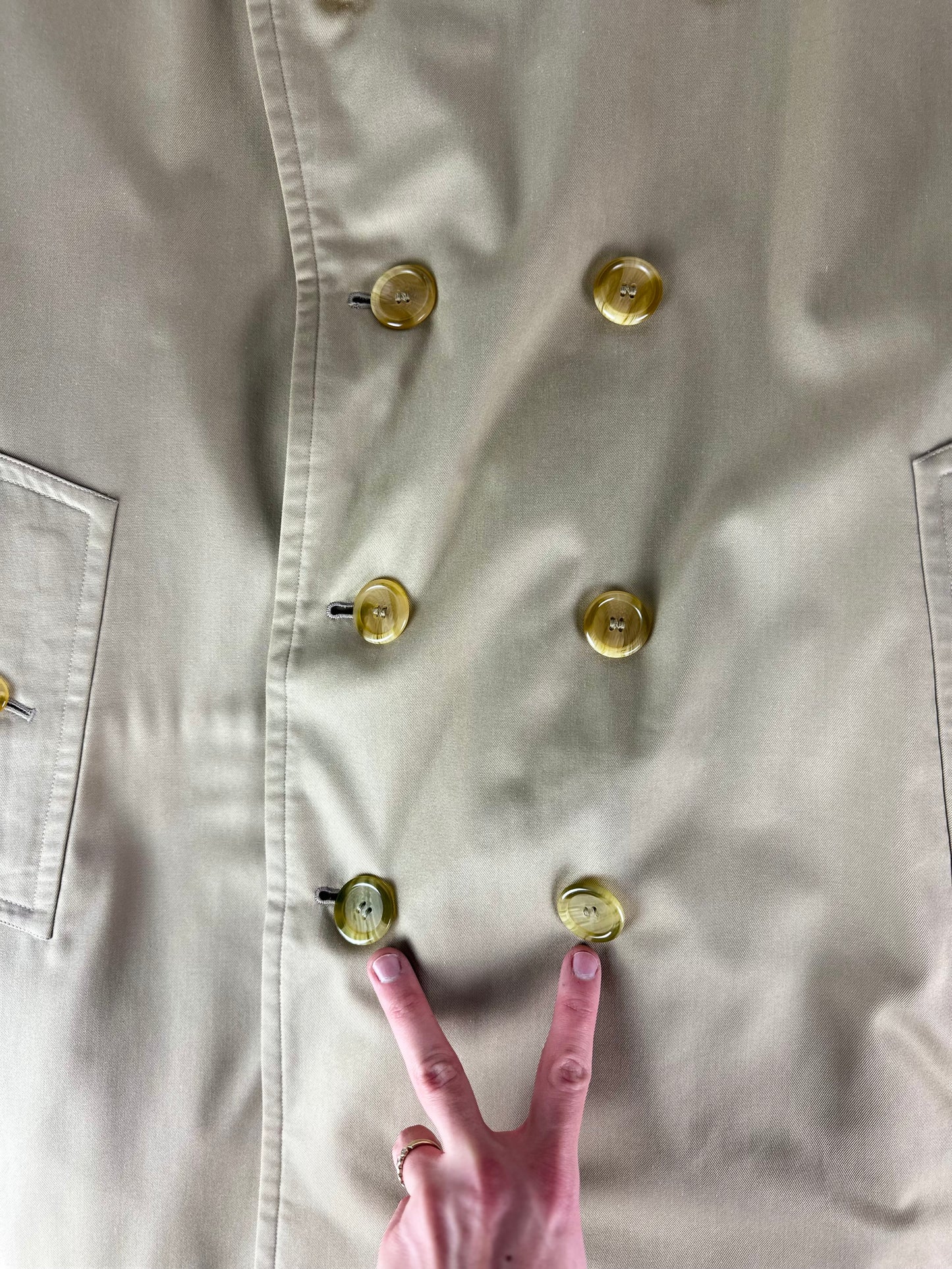 Vintage Burberry Trench Coat Beige Size 52 L With Lining