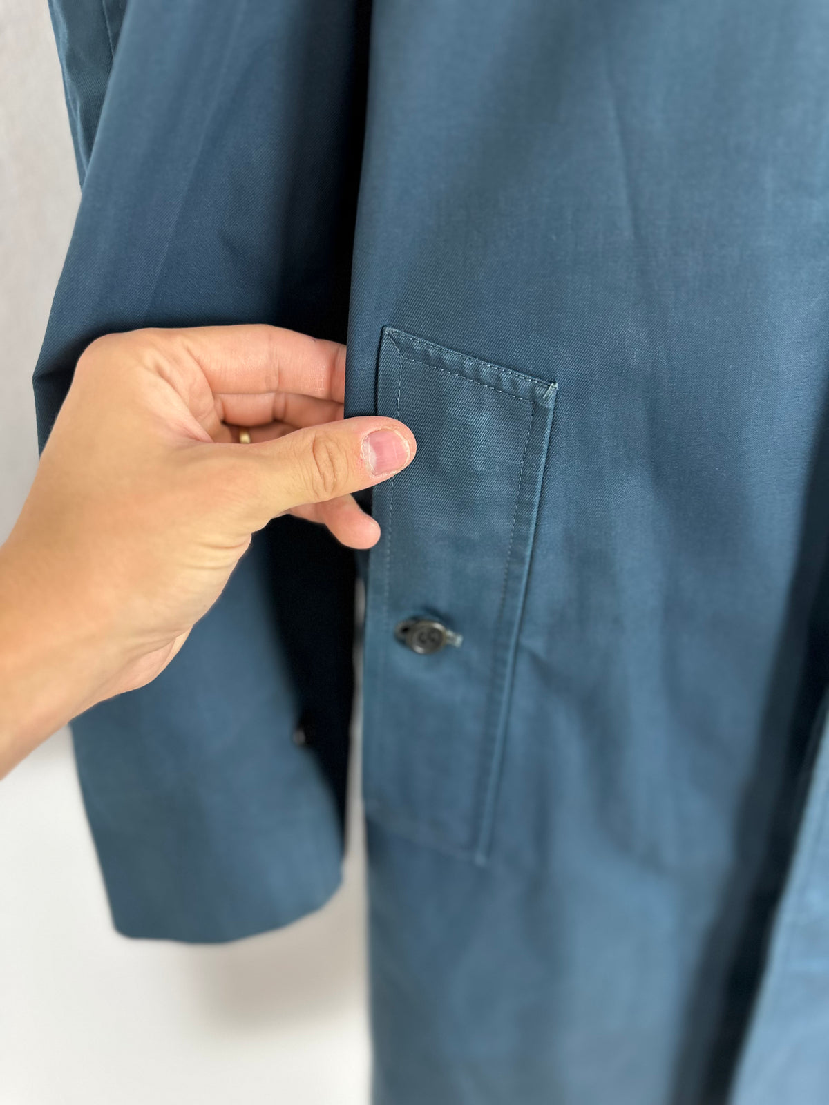 Vintage Burberry Car Coat Navy Size 46 S