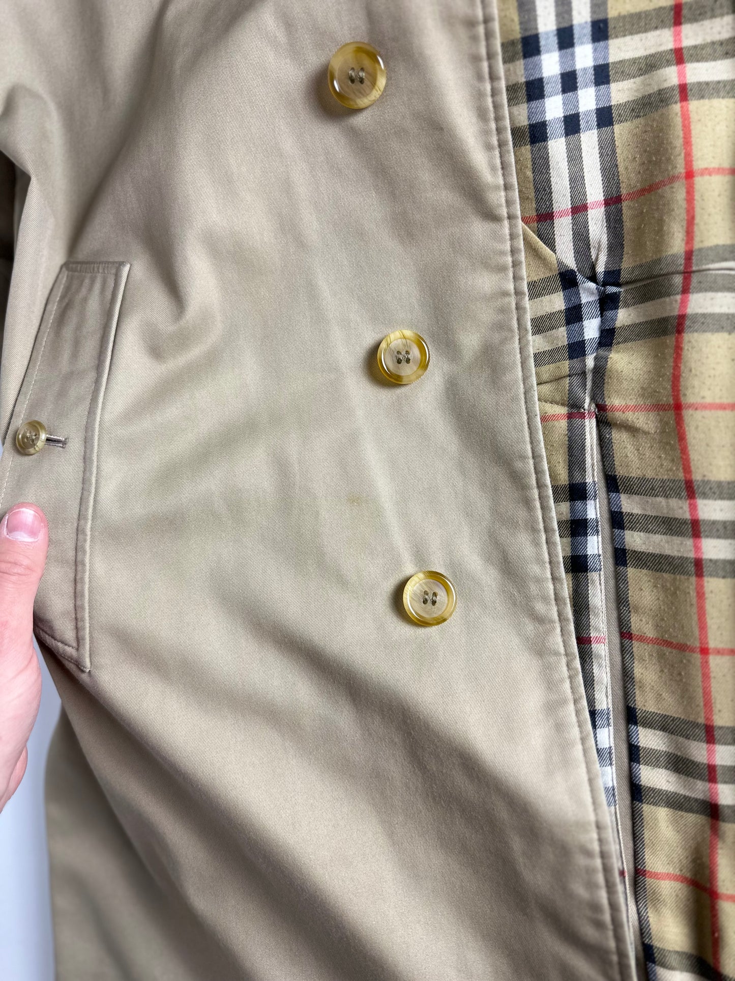 Vintage Burberry Car Coat Beige Size 46 S