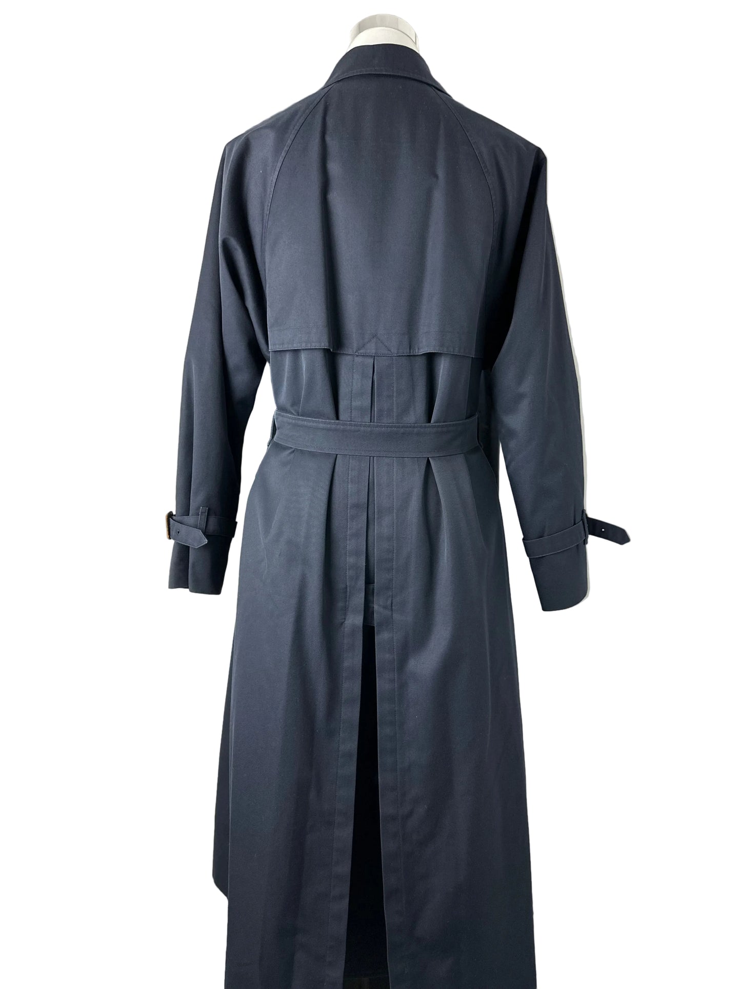 Vintage Burberry Trench Coat Navy Size 10 S With Lining