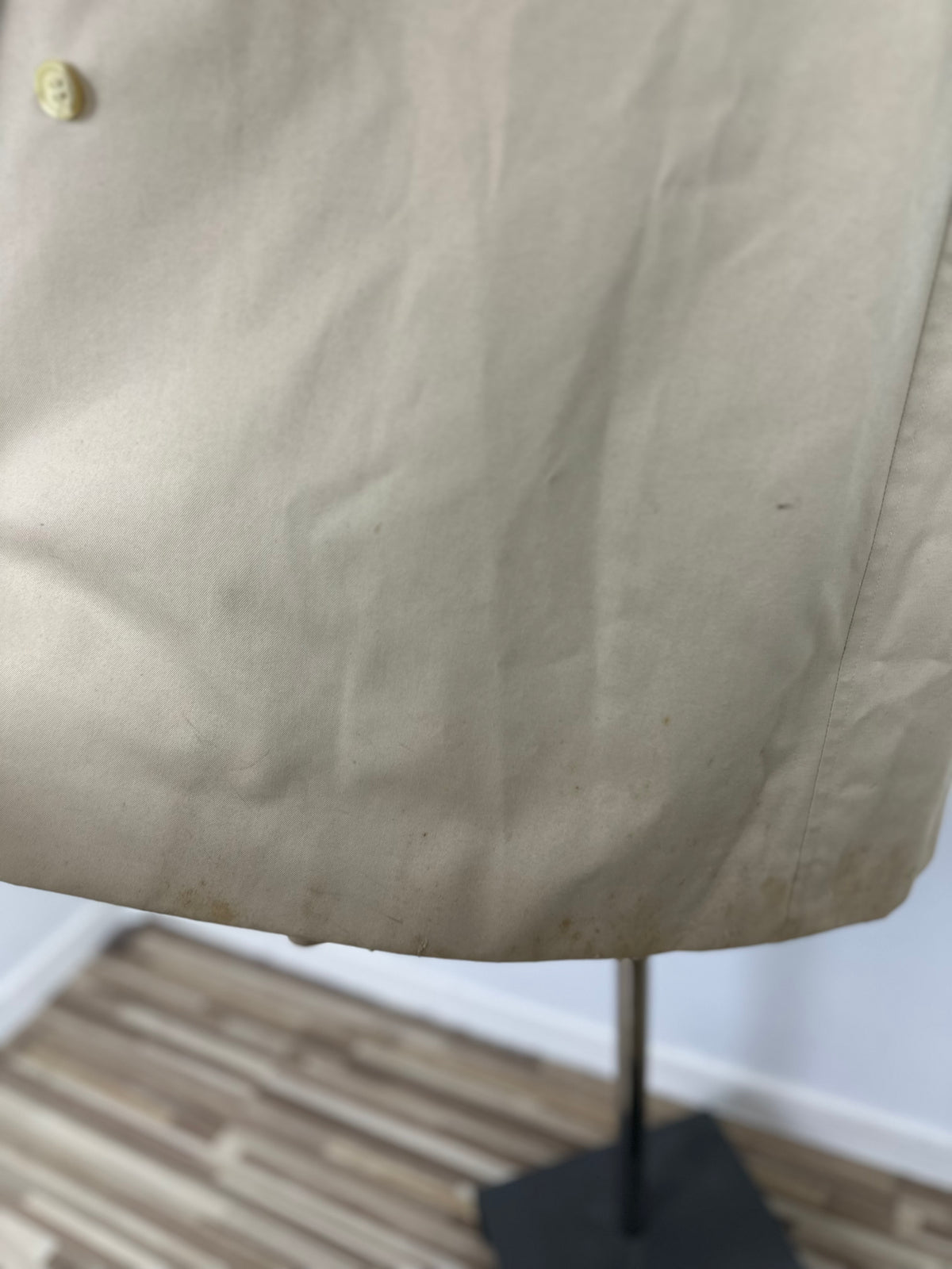 Vintage Burberry Trench Coat Creme Size 10 S