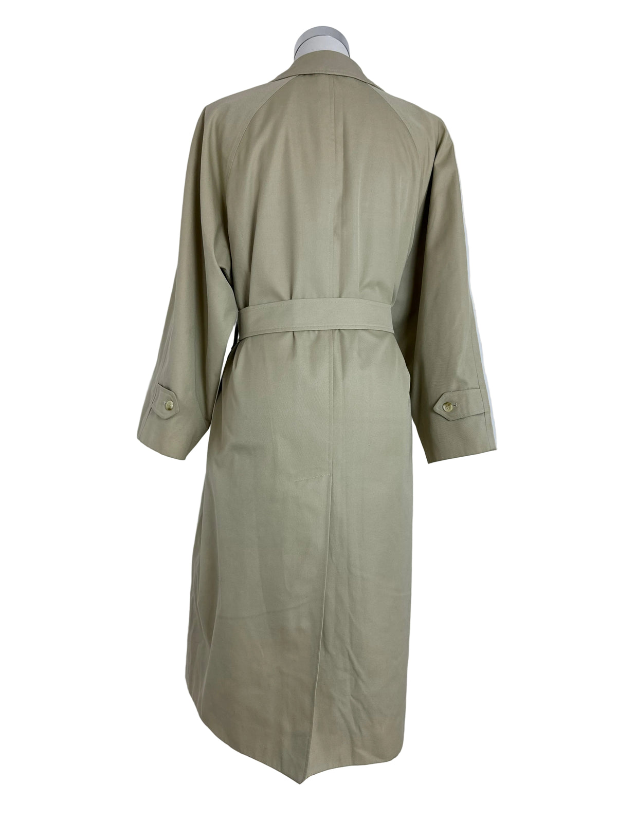 Vintage Burberry Trench Coat Creme Size 14 L