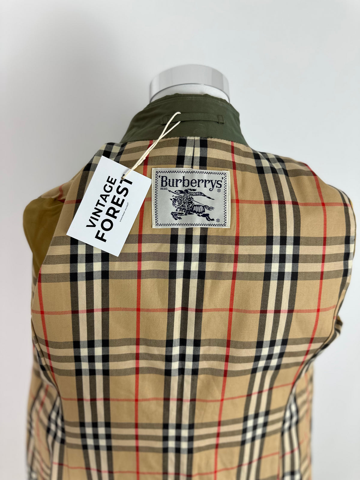 Vintage Burberry Trench Coat Khaki Size 6 XXS