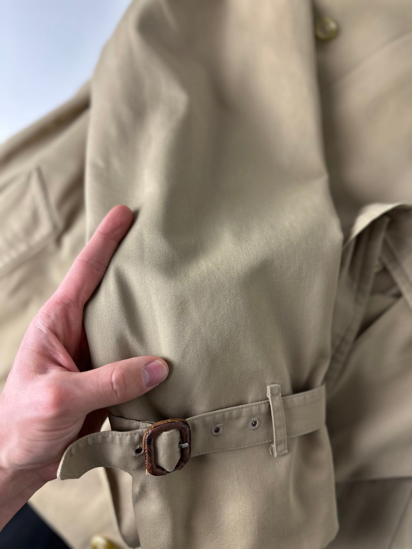 Vintage Burberry Trench Coat Beige Size 54 XL With Lining