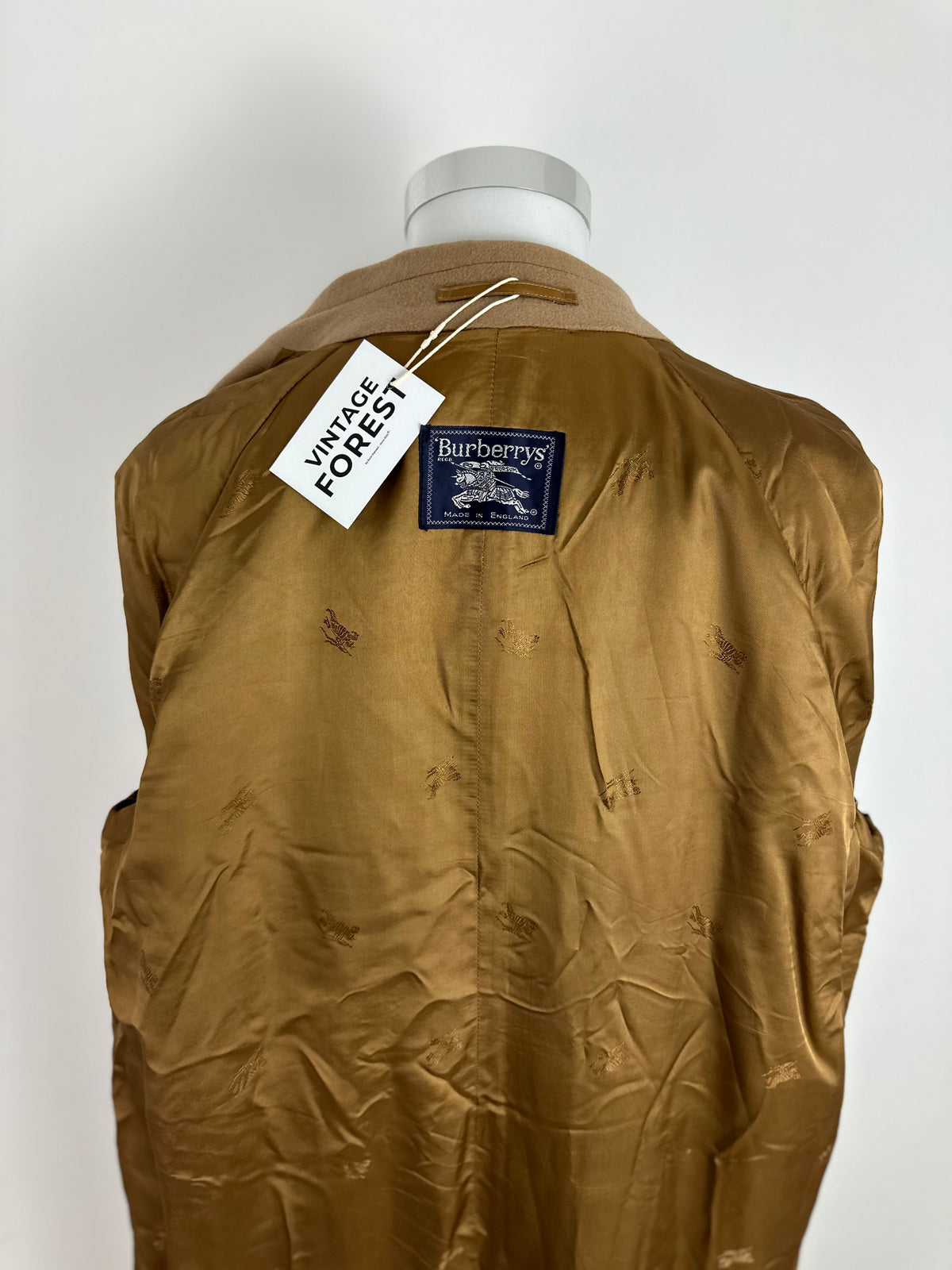Vintage Burberry Wool Coat Beige Size 56 XL