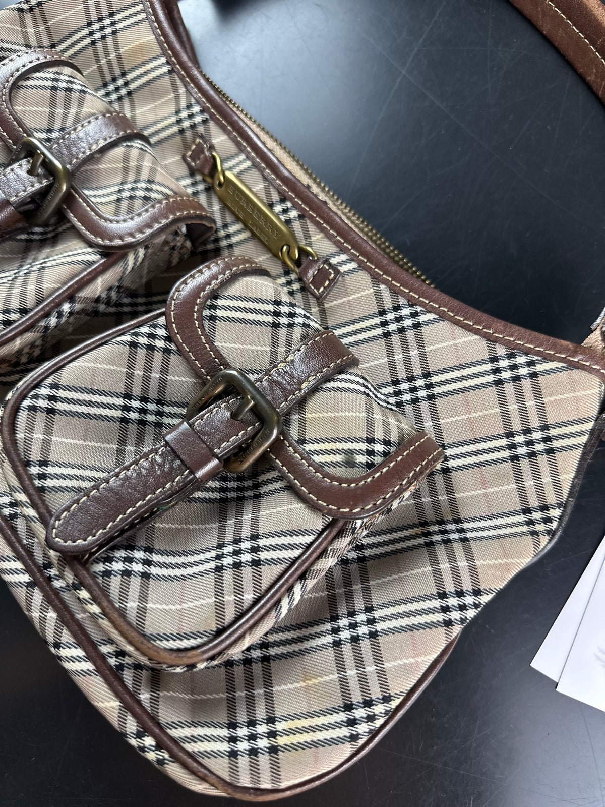 Vintage Burberry Blue Label Nova Check Shoulder Bag