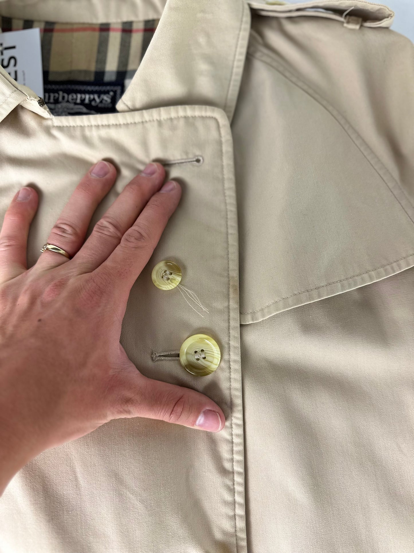 Vintage Burberry Trench Coat Size 12 M