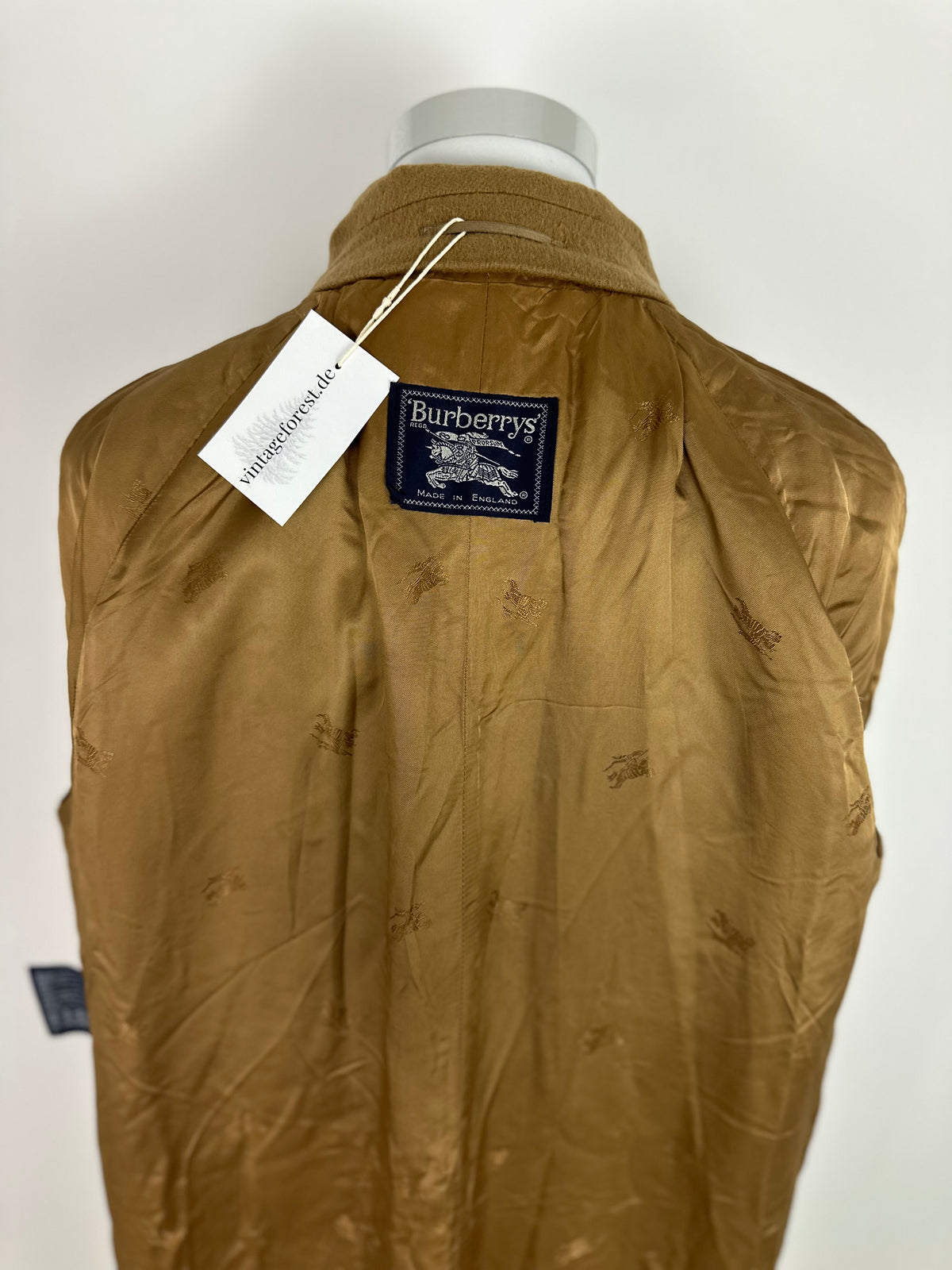 Vintage Burberry Wool Coat Brown Size 60 XXXL