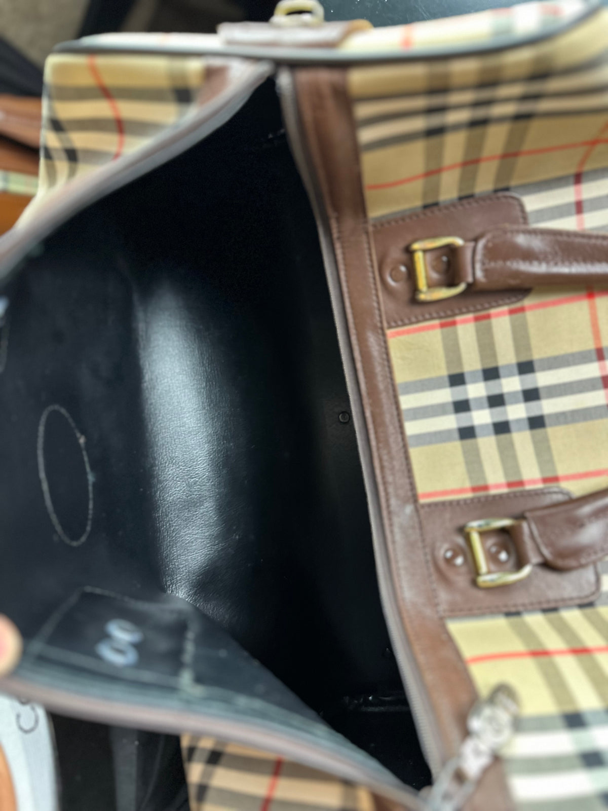 Vintage Burberry Nova Check Duffle Bag