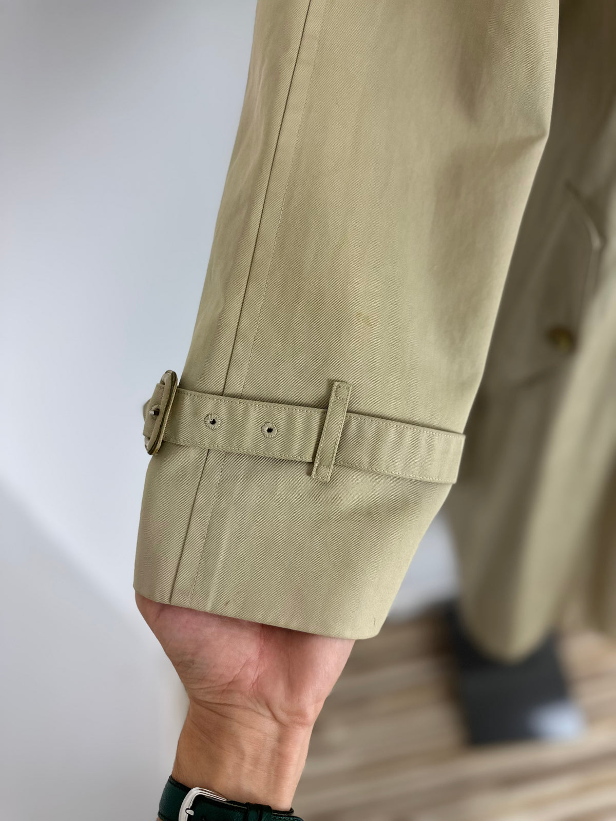 Vintage Burberry Trench Coat Creme Size 12 M