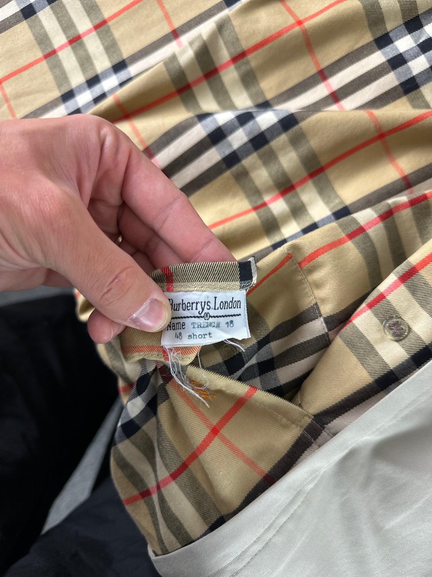 Vintage Burberry Trench Coat Size 48 M With Lining
