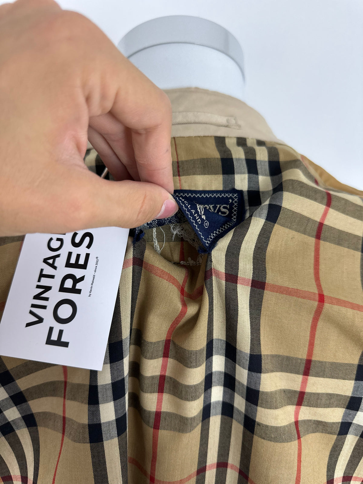 Vintage Burberry Car Coat Beige Size 48 M